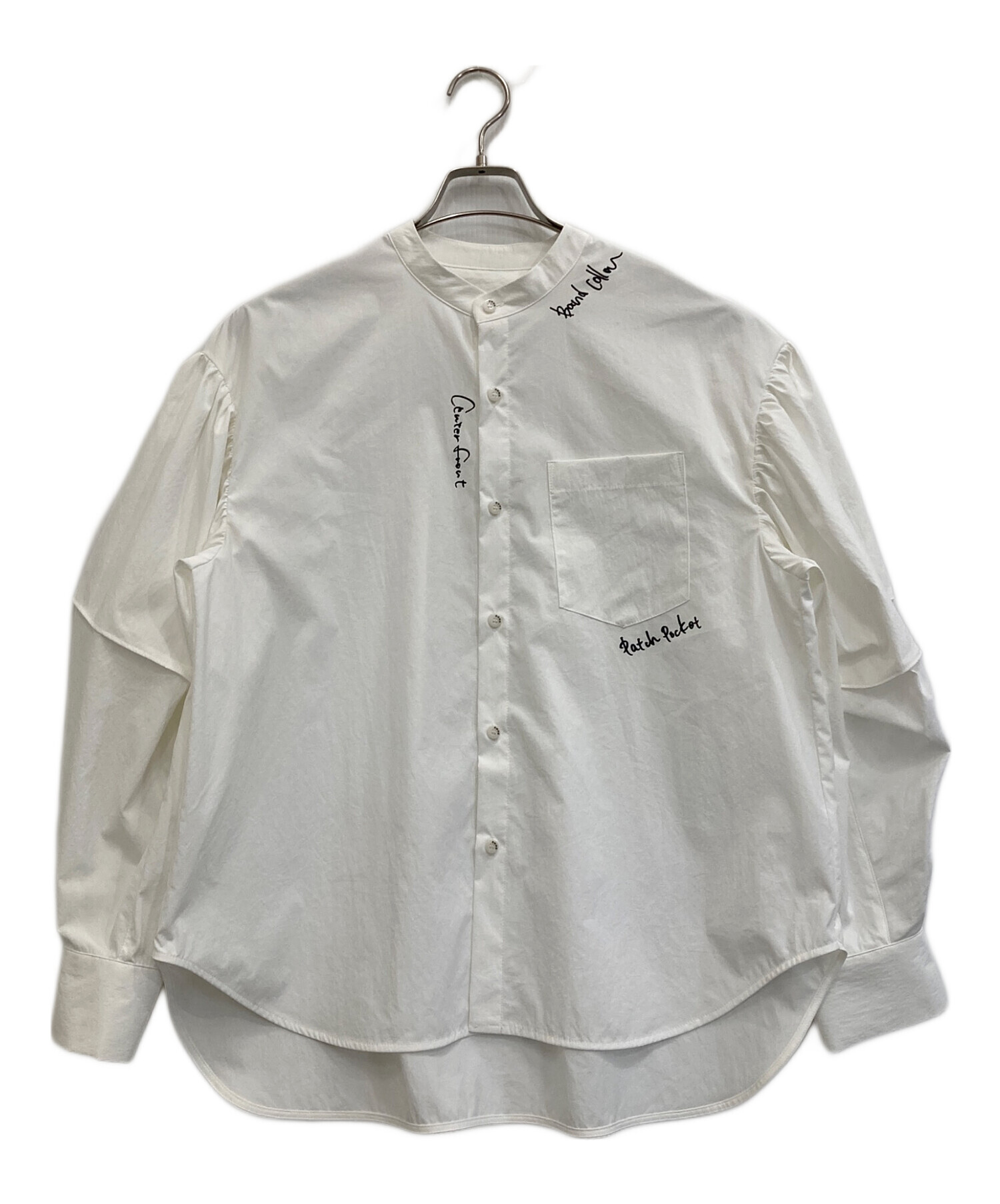 中古・古着通販】OMMO (オーエムエムオー) SQUARE GATHER SLEEVE SHIRT 