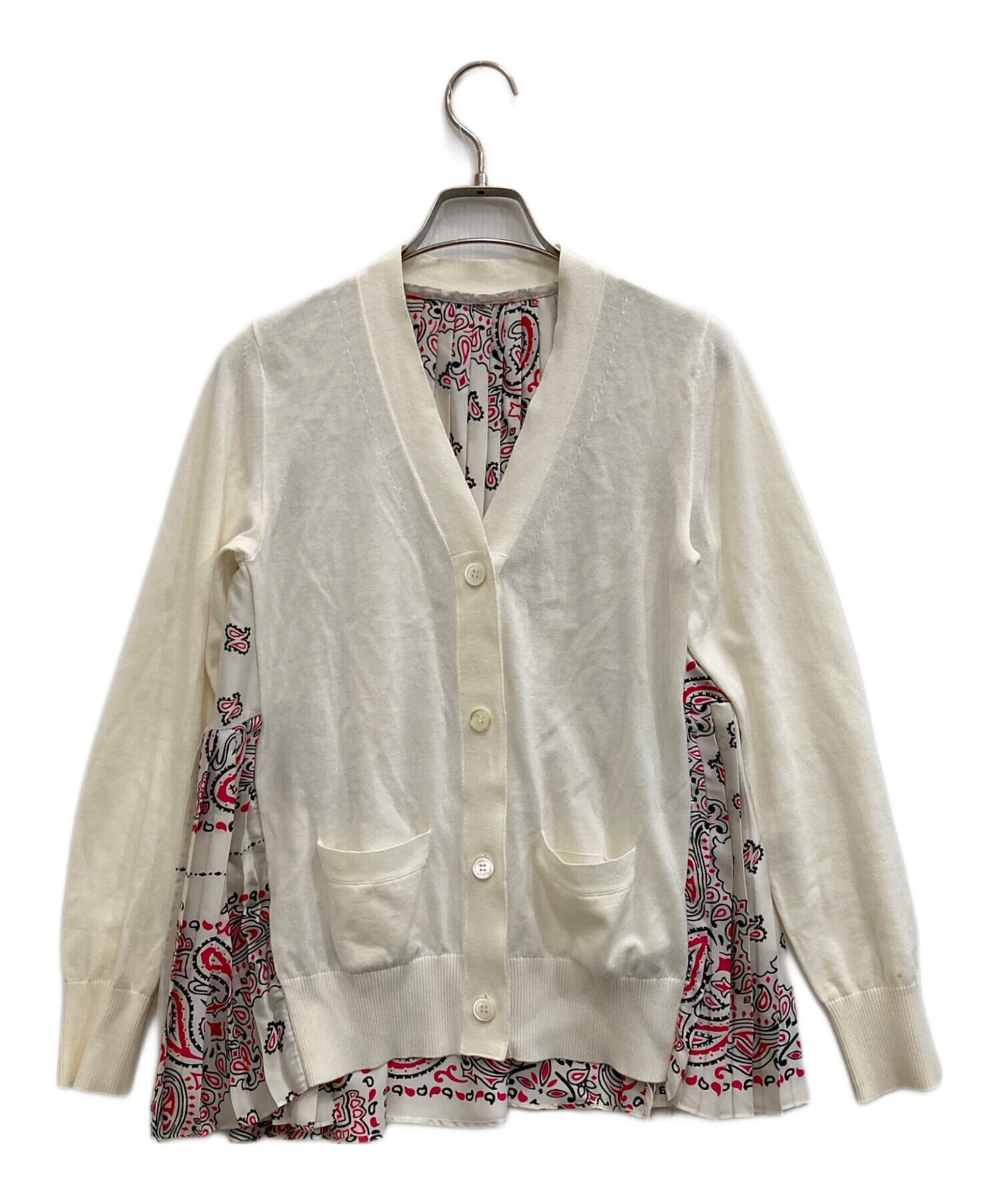 中古・古着通販】sacai (サカイ) Bandana Print Cardigan ホワイト
