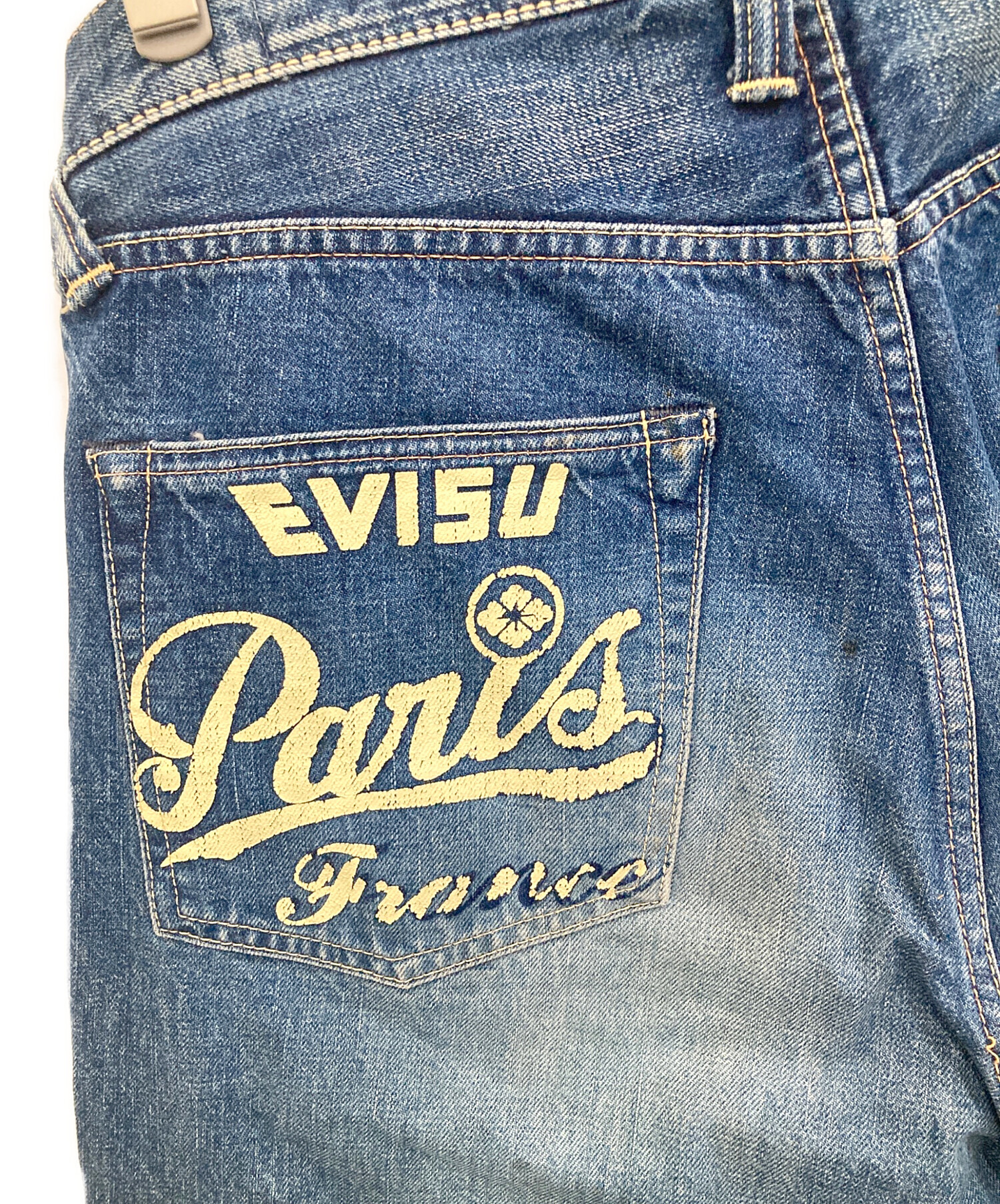 大人気 Paris France 塩谷ブラザーズ EVISU ハーフデニムパンツ 【公式 