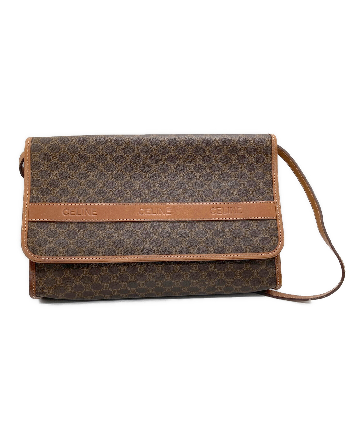 中古・古着通販】CELINE (セリーヌ) マカダム柄ショルダーバッグ