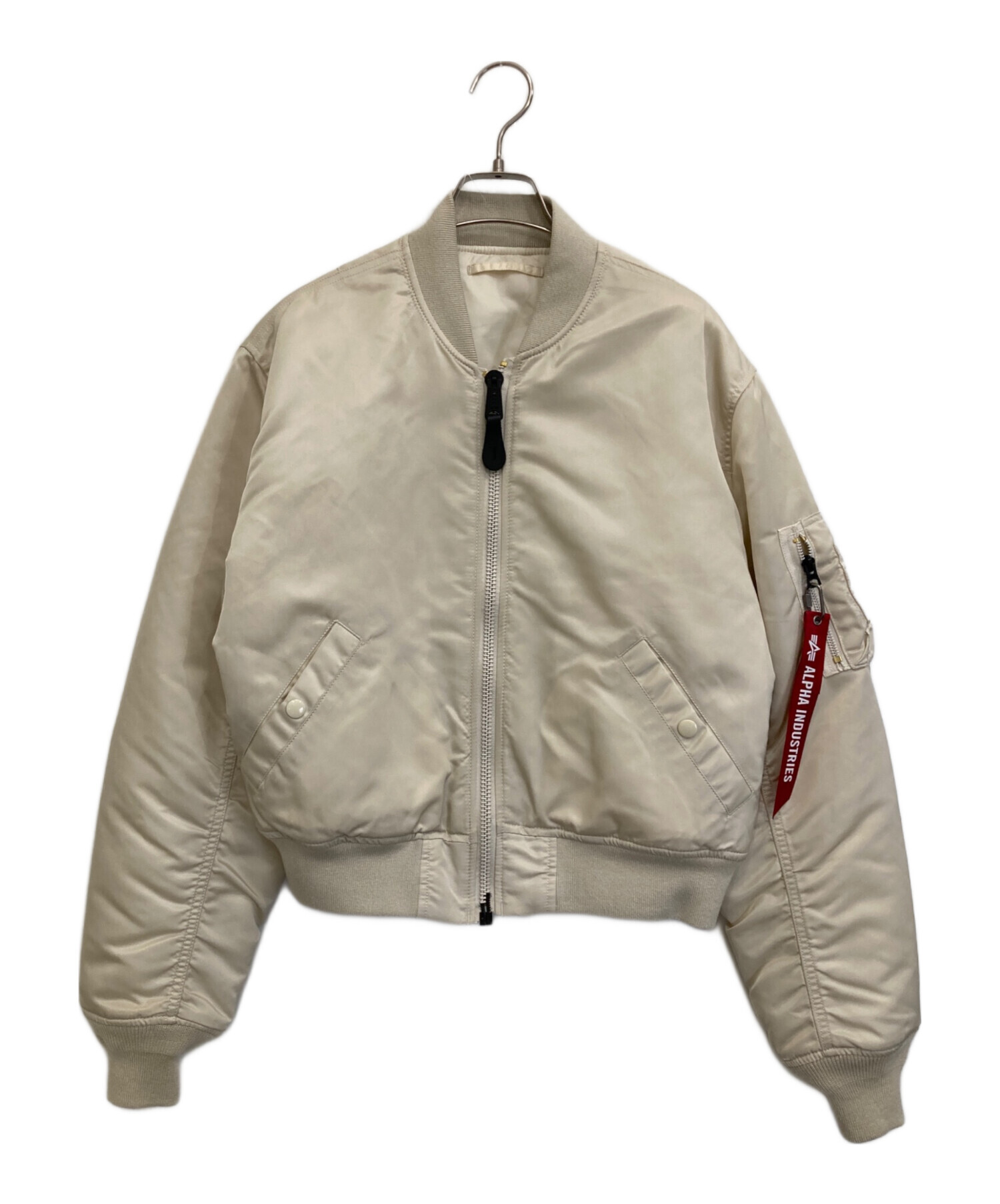 アイボリー ジャケット サイズF 中古・古着通販】ALPHA (アルファ) フライトジャケット アイボリー