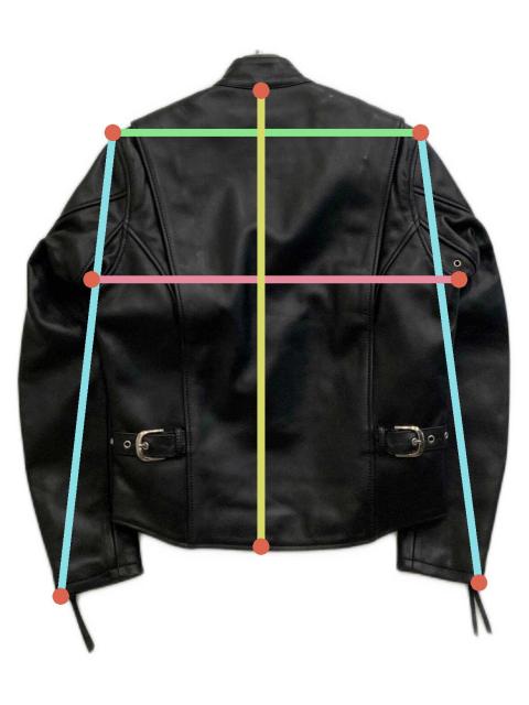 中古・古着通販】KADOYA (カドヤ) レザーシングルライダースジャケット