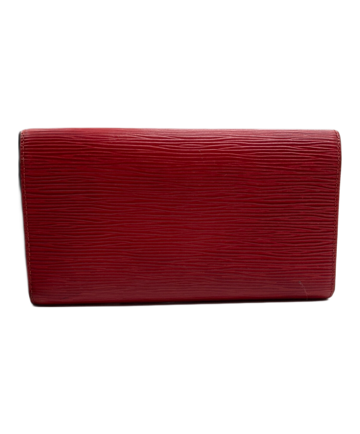 中古・古着通販】LOUIS VUITTON (ルイ ヴィトン) 3つ折り長財布 レッド 