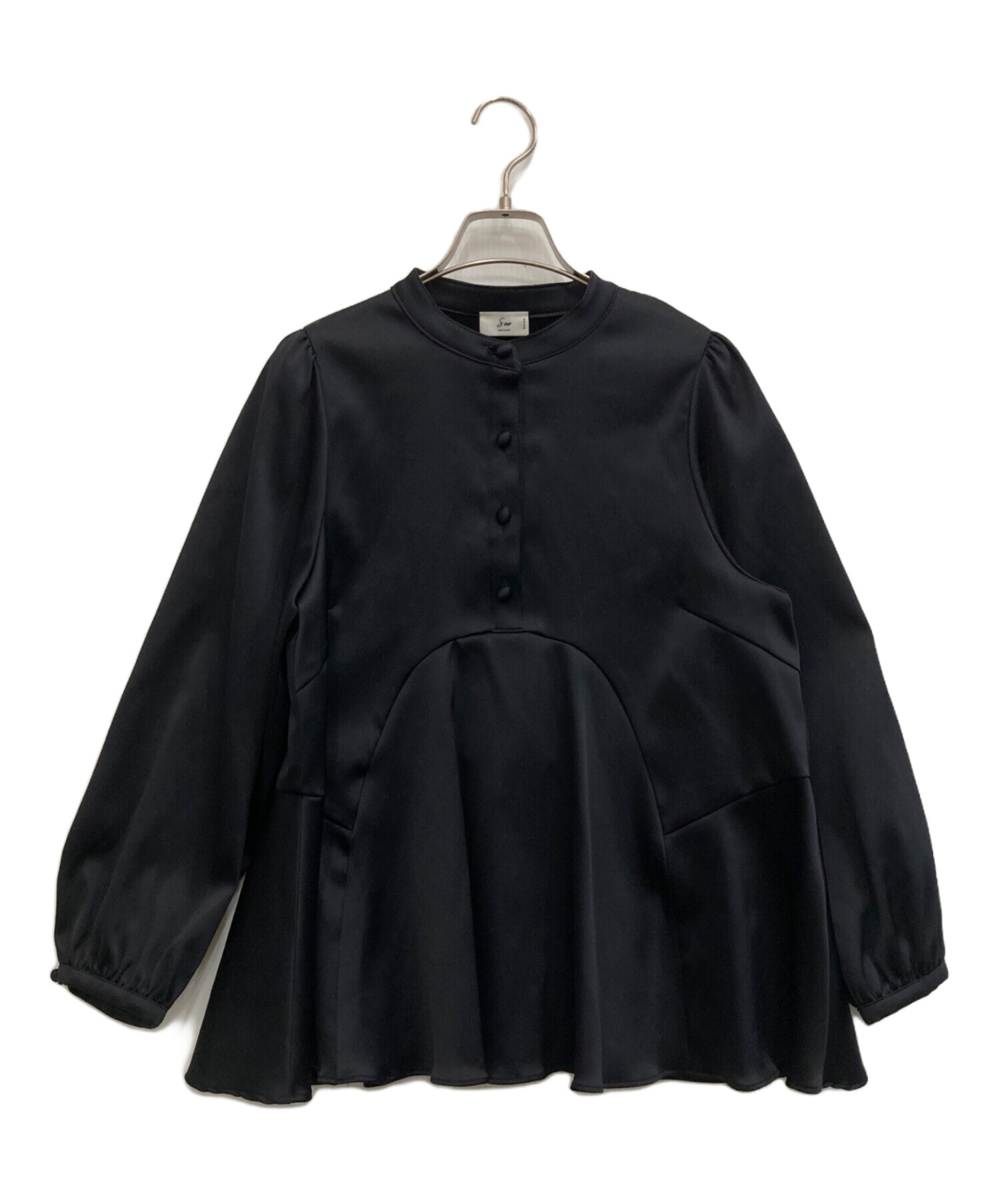 中古・古着通販】Sono (ソーノ) 長袖ブラウス ブラック サイズ:2 