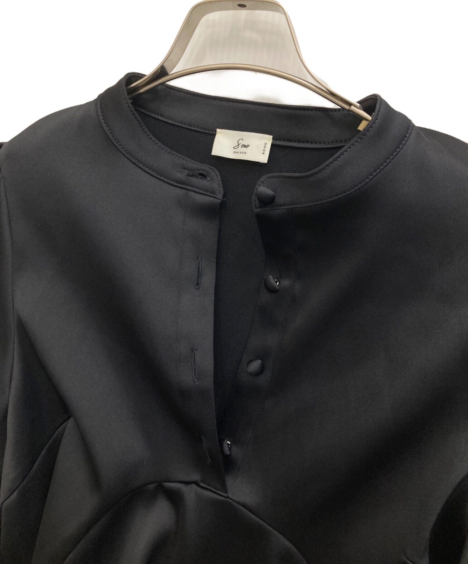 中古・古着通販】Sono (ソーノ) 長袖ブラウス ブラック サイズ:2 
