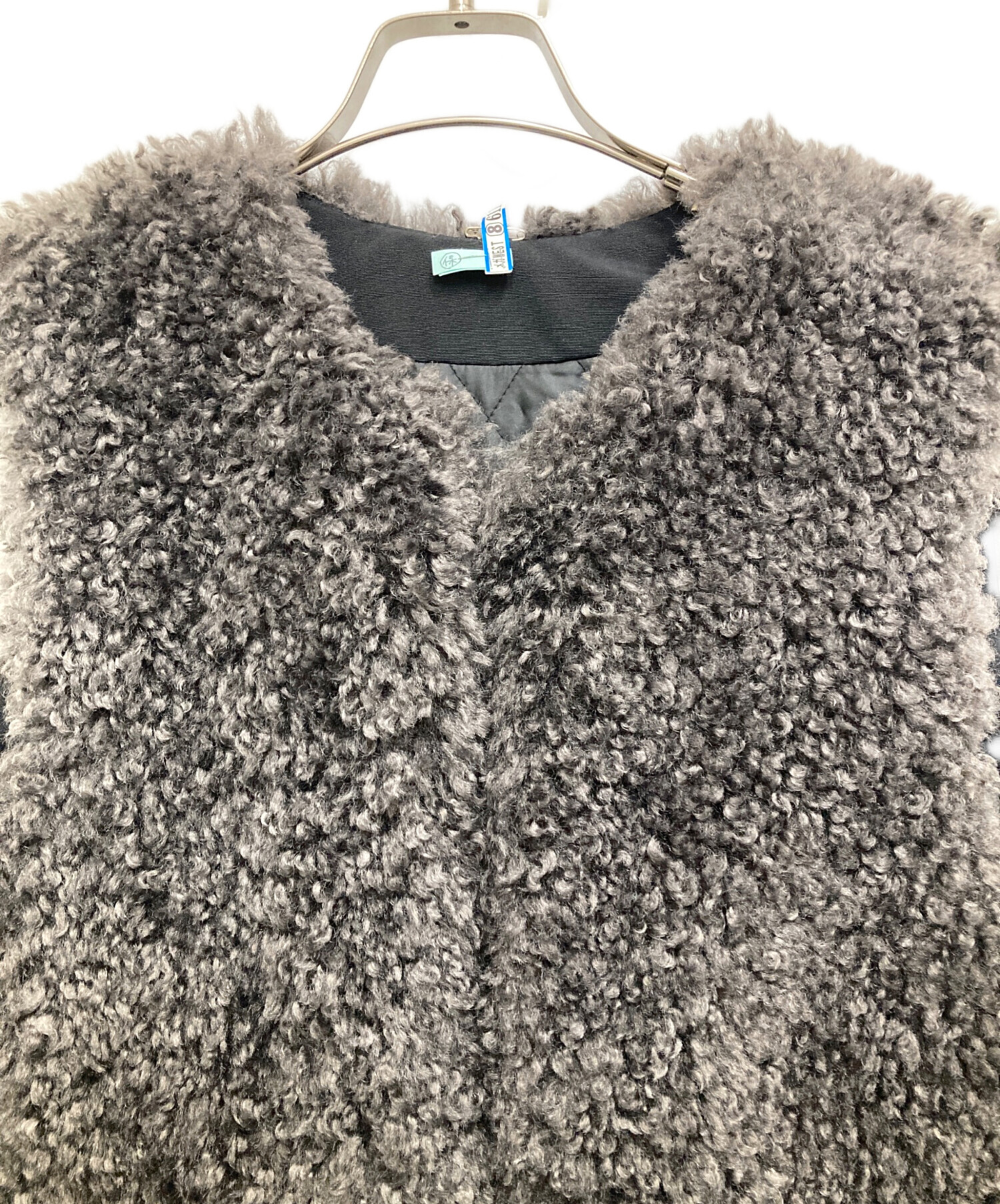 中古・古着通販】Gypsohila (ジプソフィア) Teddy Vest ブラック