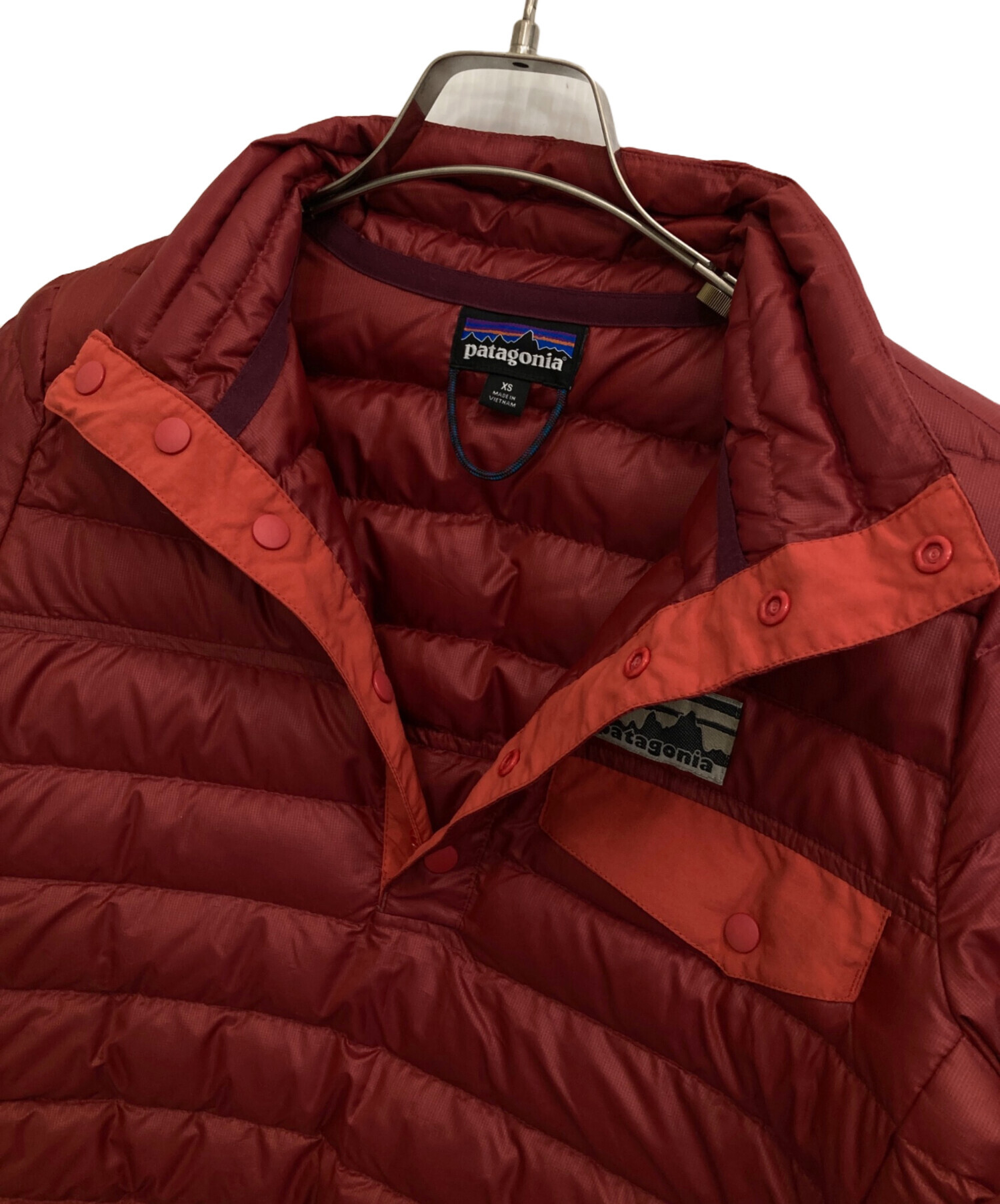 patagonia / ダウンジャケット/XS/ポリエステル/RED/28305 中古・古着通販】Patagonia (パタゴニア) DOWN SNAP-T PULLOVER レッド