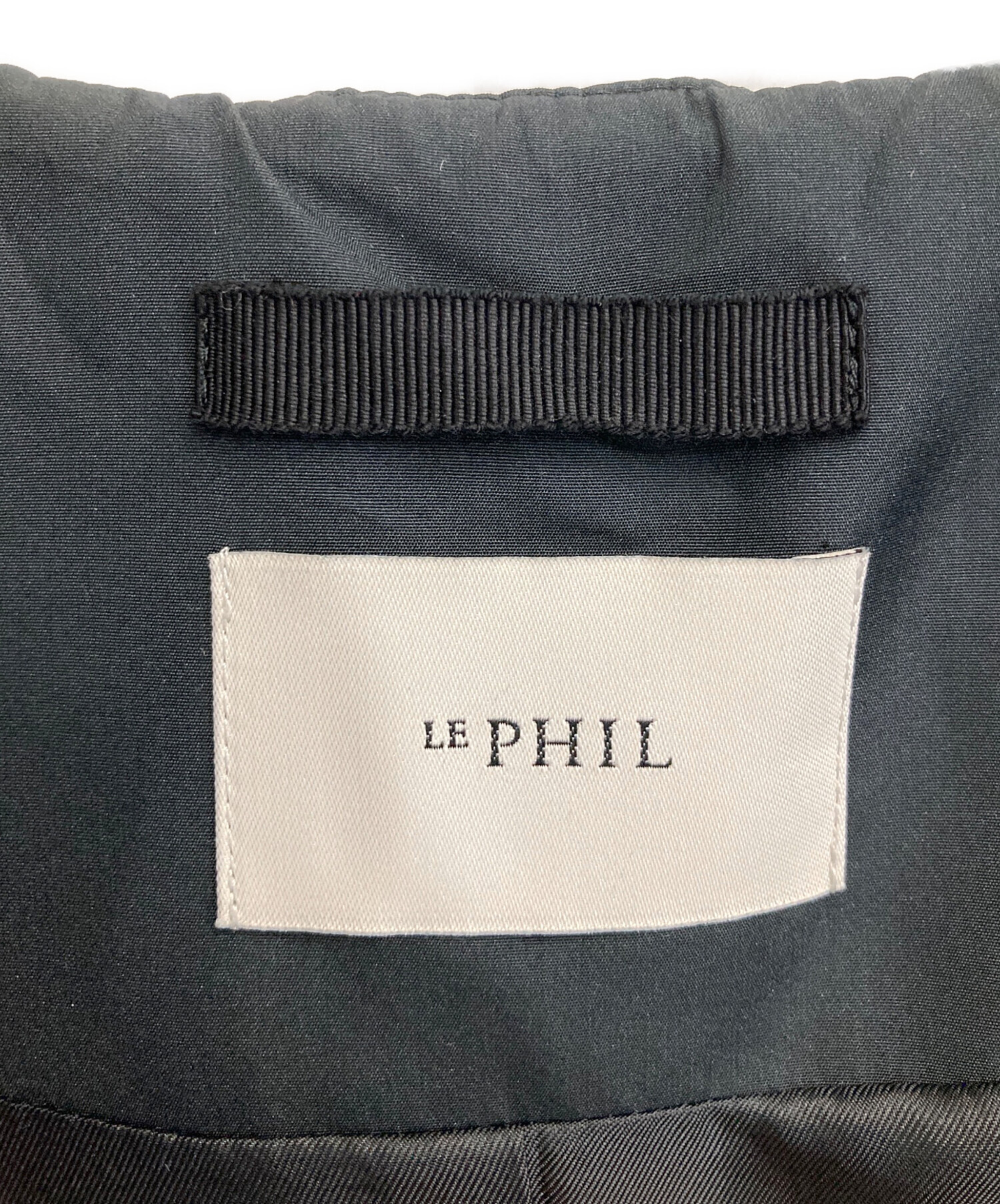 中古・古着通販】LE PHIL (ル フィル) ケープブルゾン ブラック サイズ 