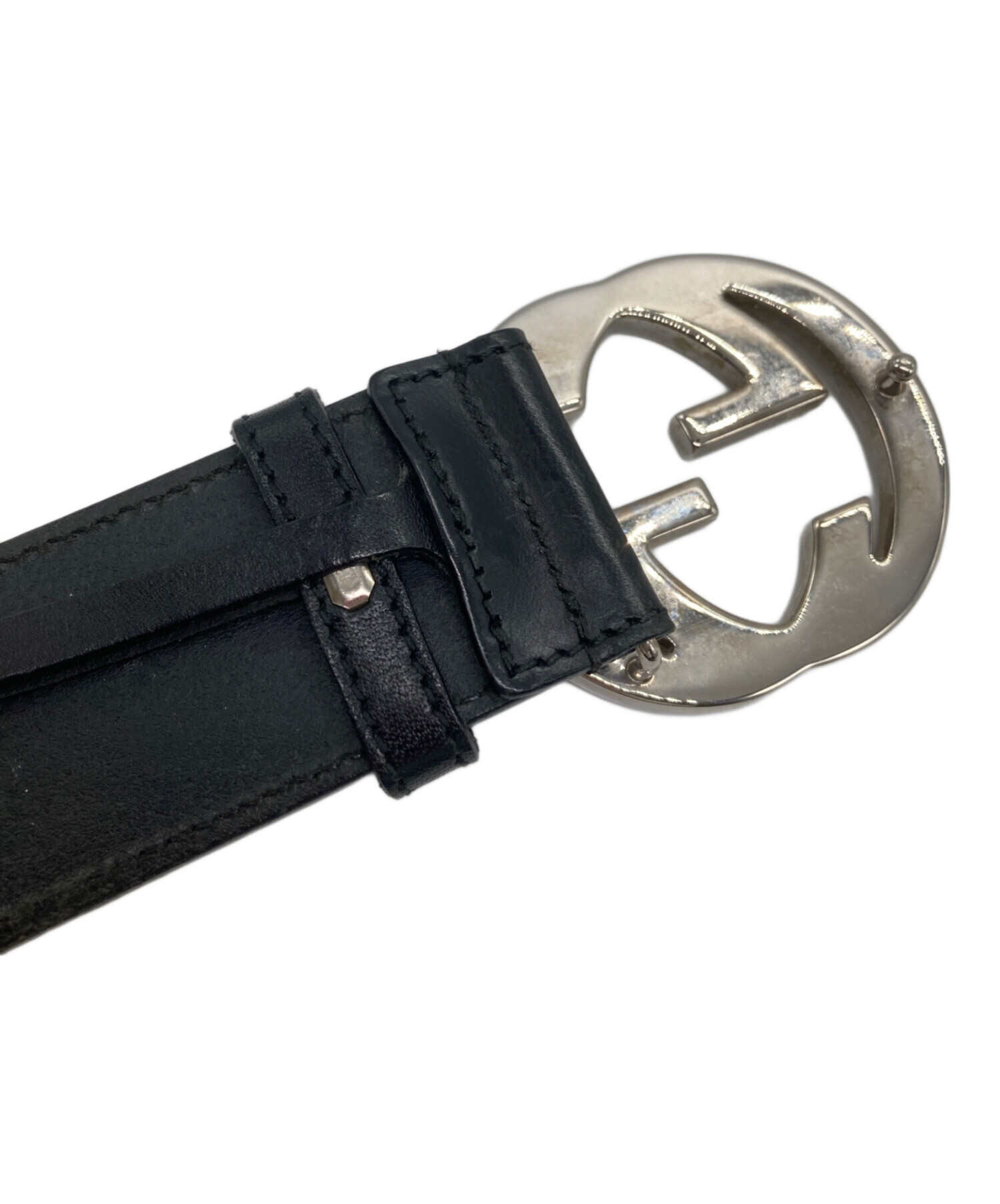 中古・古着通販】GUCCI (グッチ) インターロッキングGレザーベルト