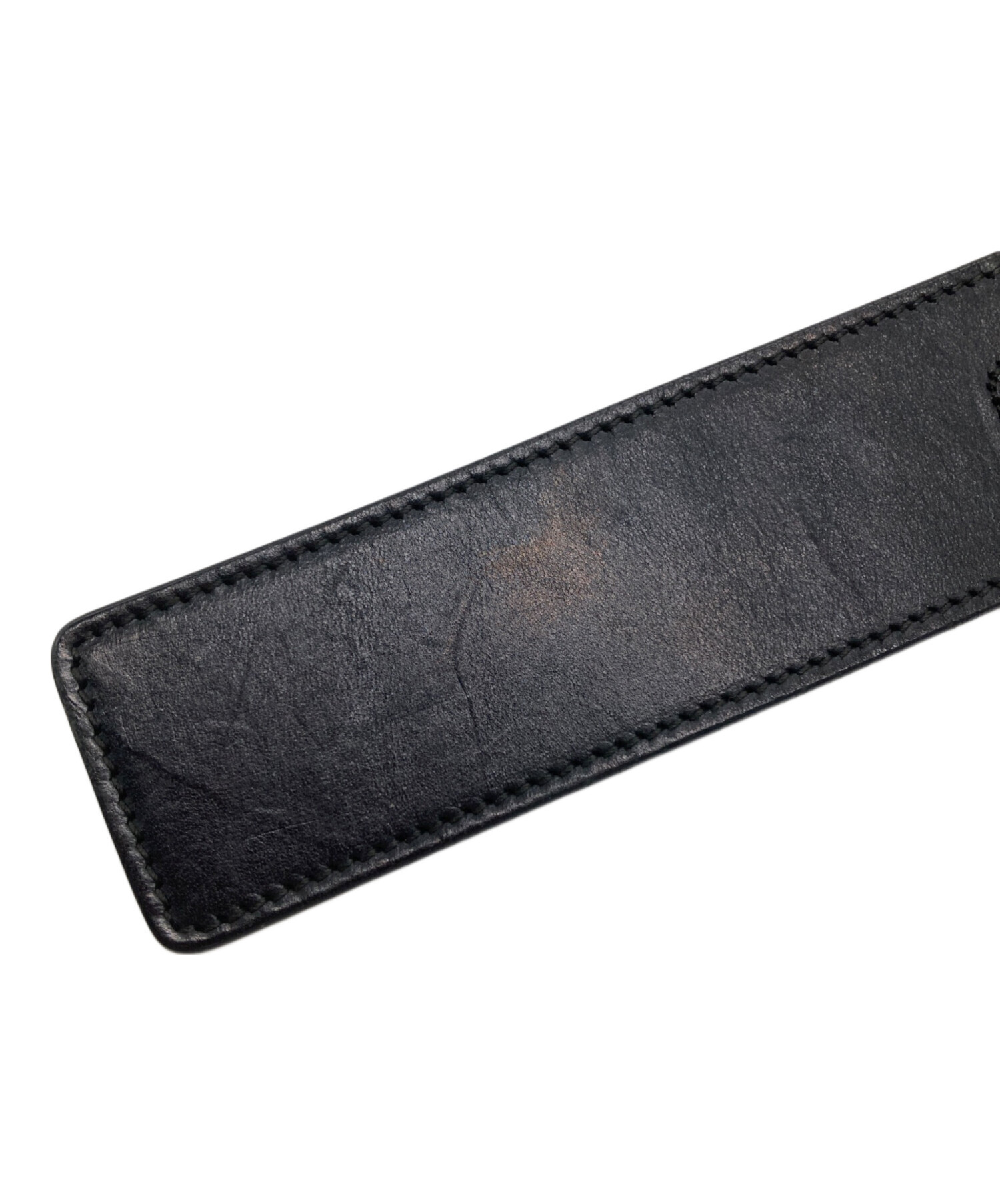 グッチ GUCCI インターロッキングG GGインプリメ ベルト 衣料品 レザー PVC メンズ ブラック系 【中古】 中古・古着通販】GUCCI (グッチ) インターロッキングGレザーベルト