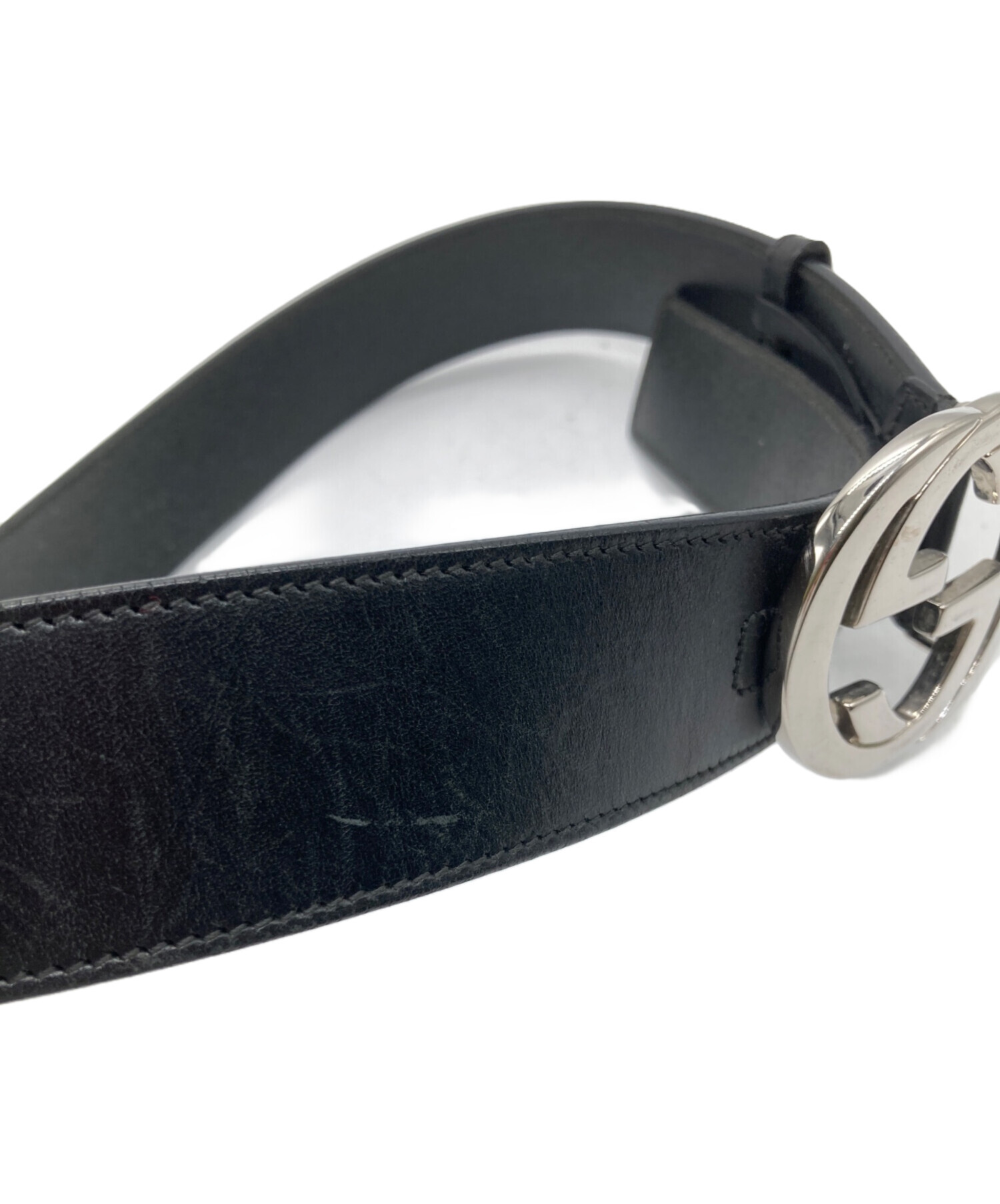 中古・古着通販】GUCCI (グッチ) インターロッキングGレザーベルト