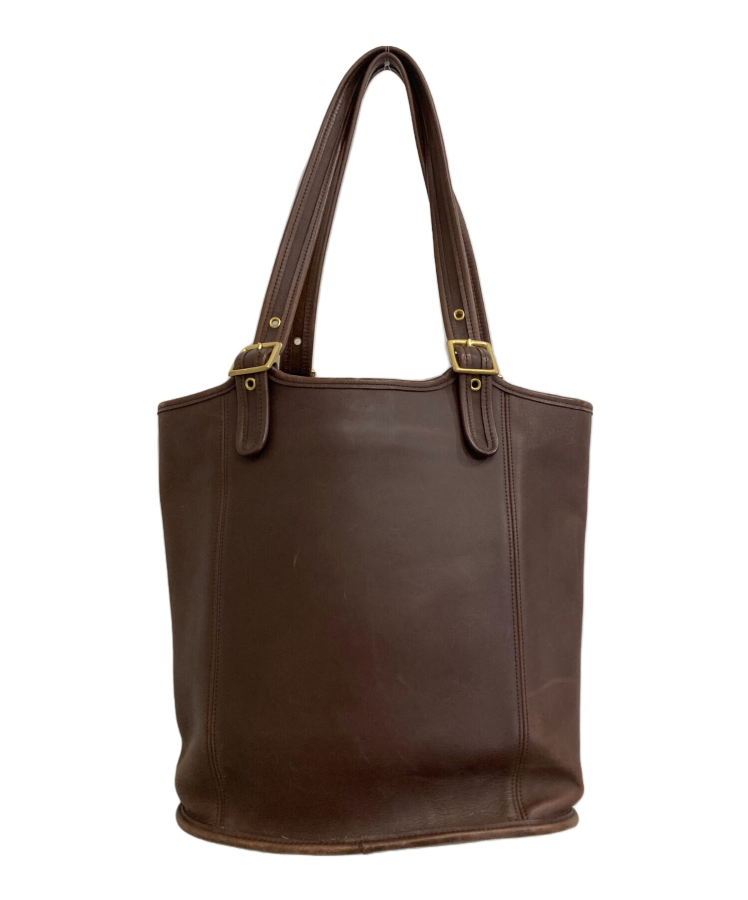 中古・古着通販】COACH (コーチ) レザートートバッグ ブラウン 