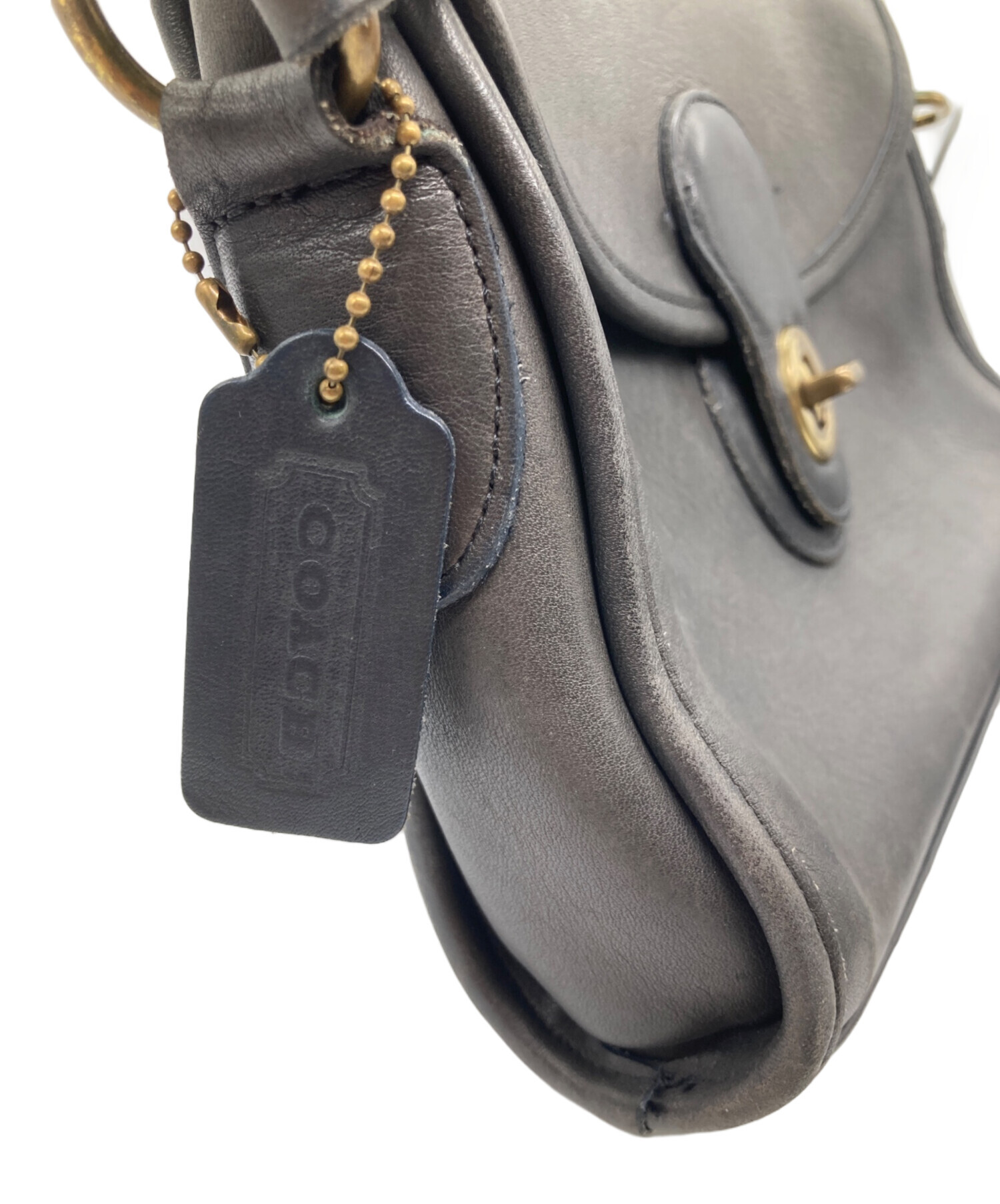 中古・古着通販】COACH (コーチ) ターンロックショルダーバッグ グレー