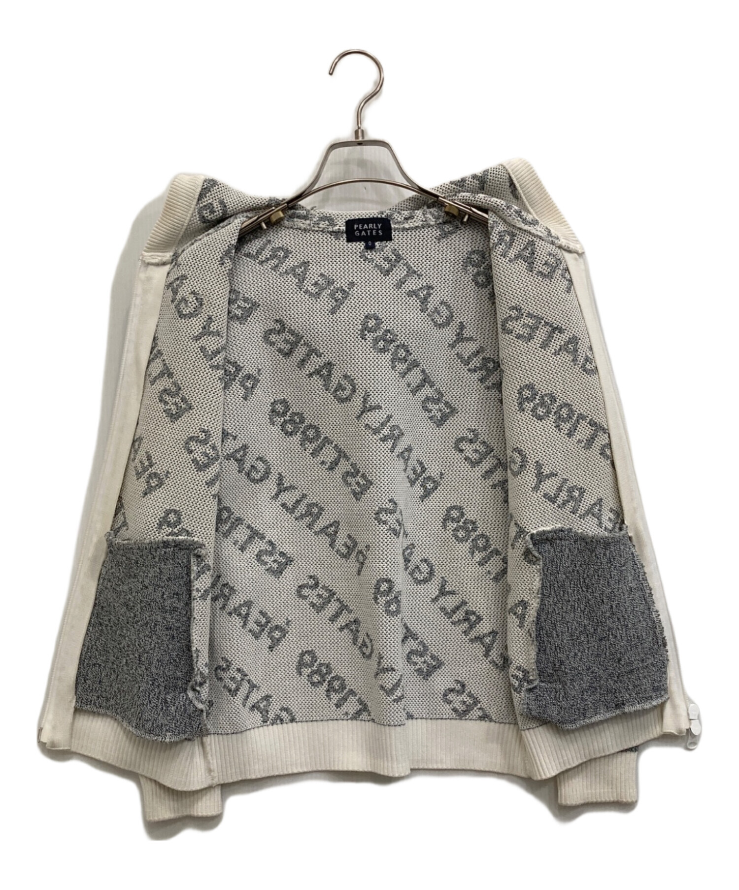中古・古着通販】PEARLY GATES (パーリーゲイツ) ロゴジャガードジップ