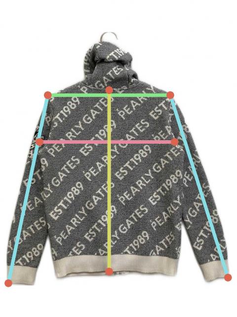 中古・古着通販】PEARLY GATES (パーリーゲイツ) ロゴジャガードジップ