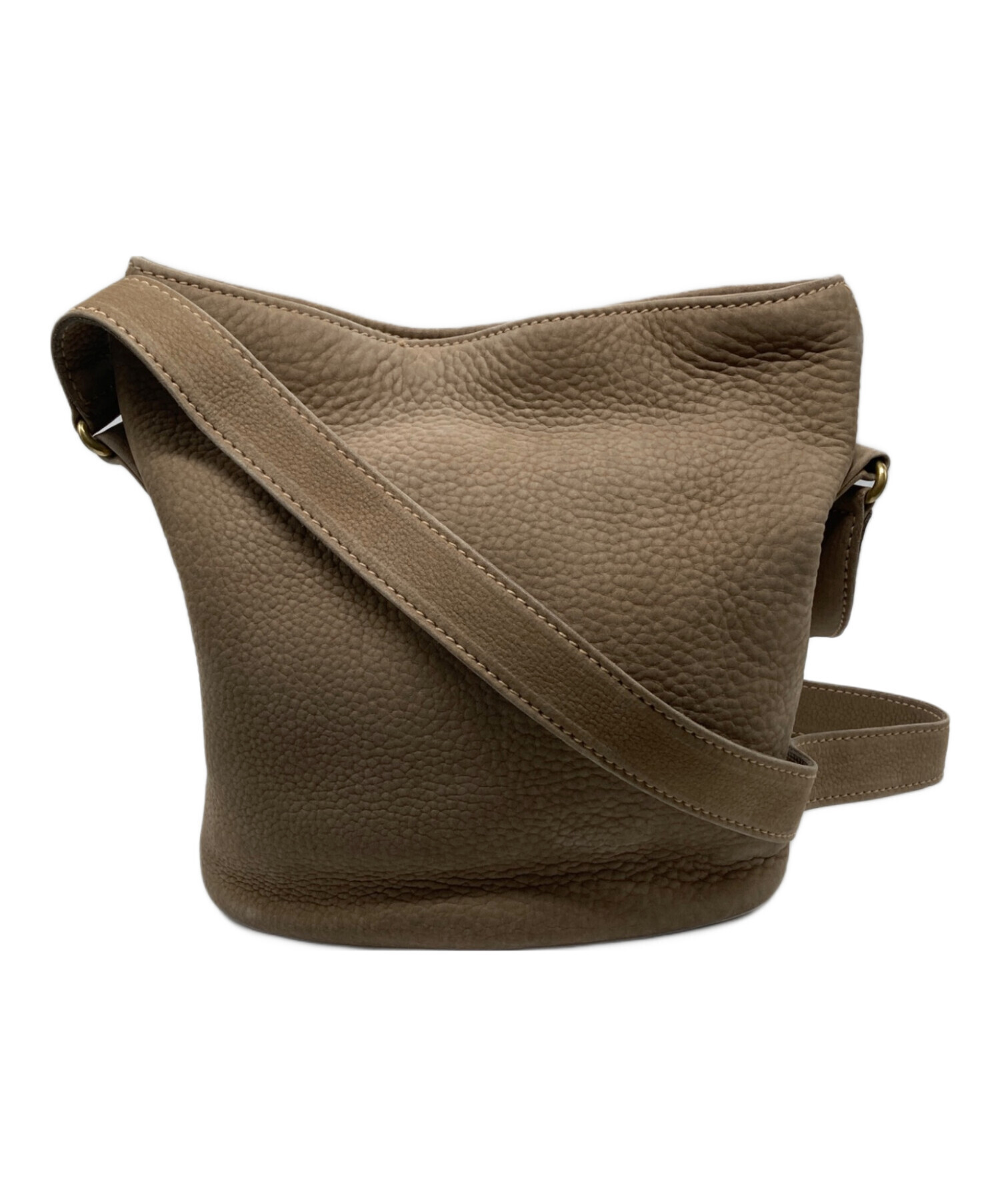 COACH ベージュ レザー ショルダーバッグ限定品１回数時間使用品 中古・古着通販】COACH (コーチ) シボレザーショルダーバッグ ベージュ