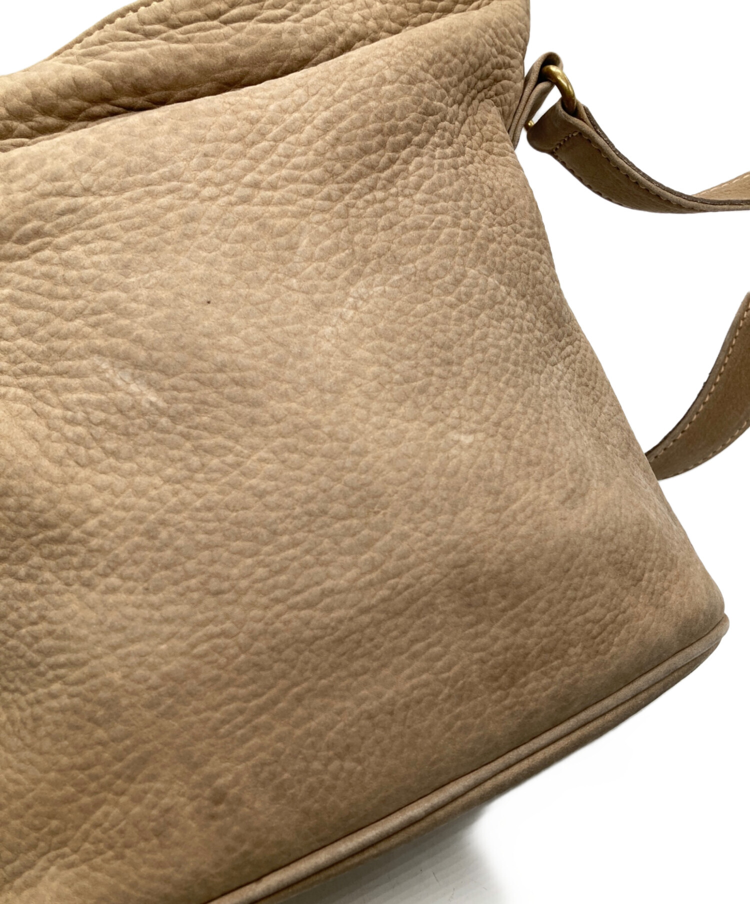 COACH ベージュ レザー ショルダーバッグ限定品１回数時間使用品 中古・古着通販】COACH (コーチ) シボレザーショルダーバッグ ベージュ