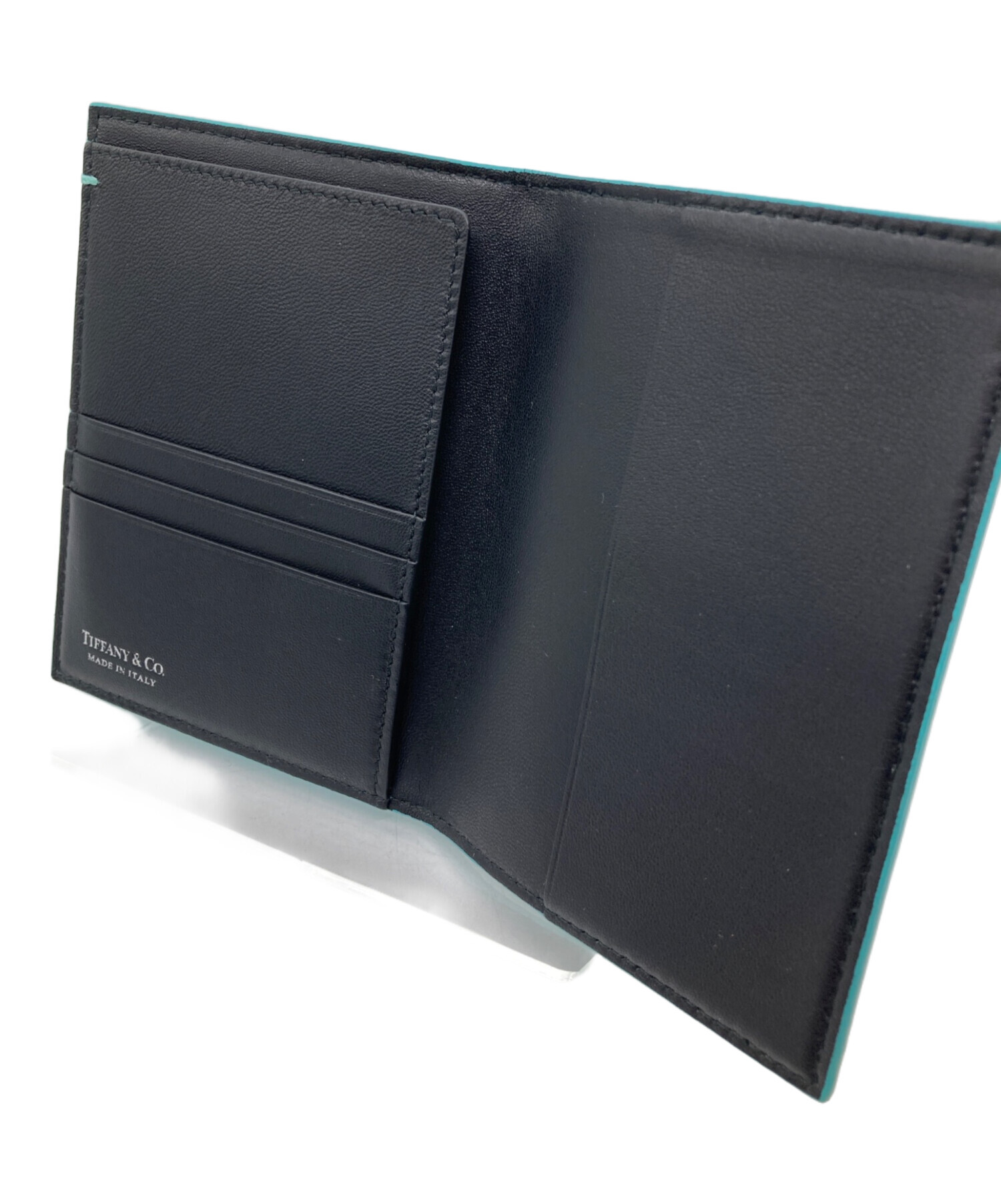 ティファニー ネイビー ウェーブ パスポートケース レア 中古・古着通販】TIFFANY & Co. (ティファニー) パスポートケース