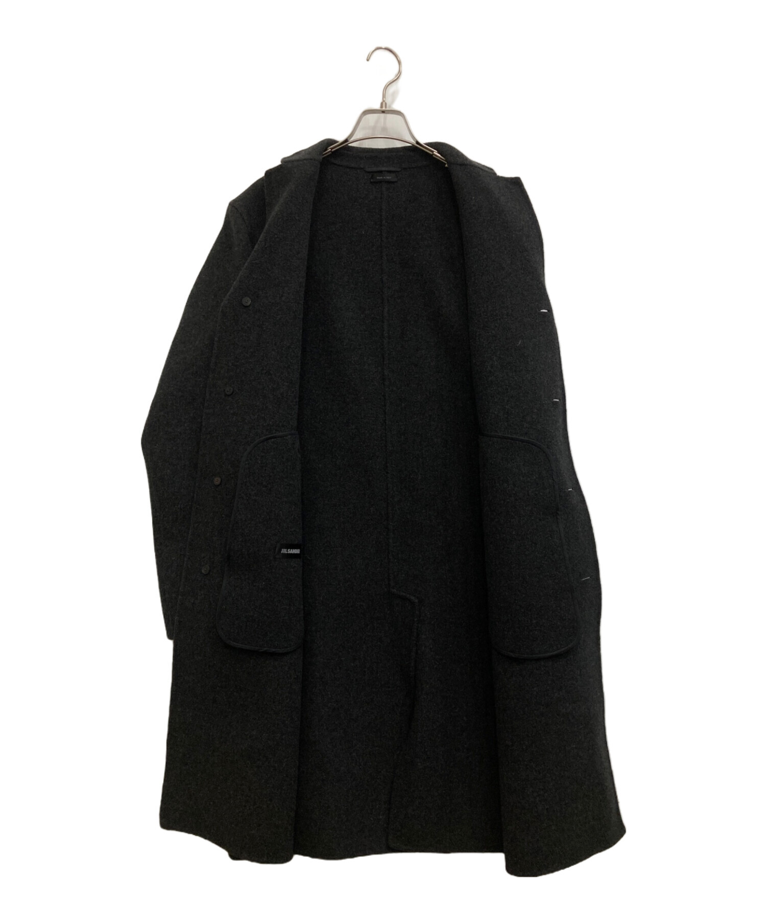 中古・古着通販】JIL SANDER (ジルサンダー) チェスターコート グレー