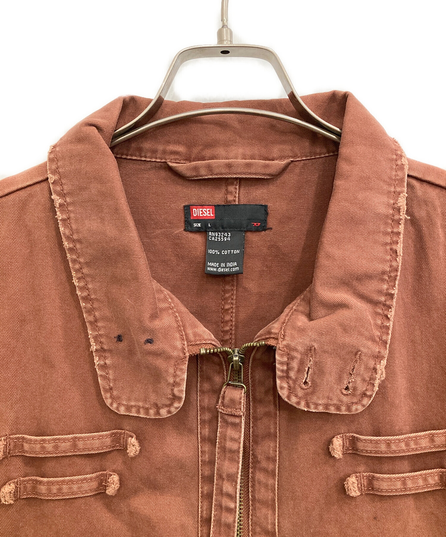 中古・古着通販】DIESEL (ディーゼル) ダメージ加工ワークジャケット
