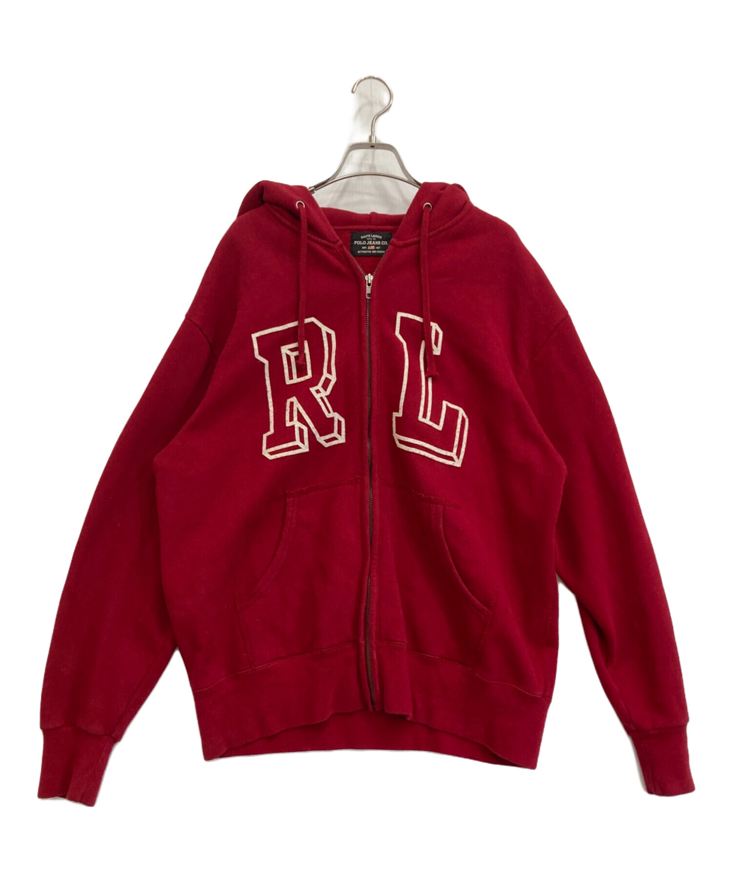 00s polo jeans ralph lauren ジップパーカー 赤 中古・古着通販】POLO JEANS CO. (ポロジーンズカンパニー) 裏起毛