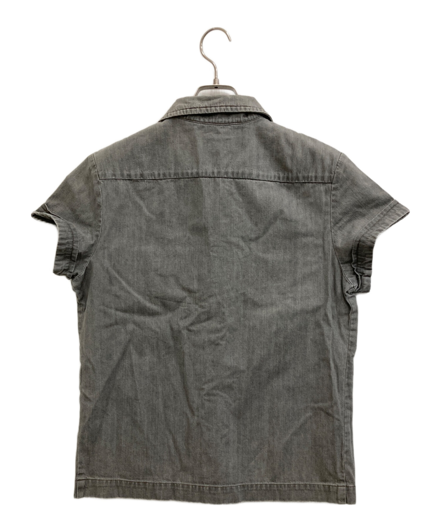 中古・古着通販】A.P.C. (アーペーセー) 半袖デニムシャツ グレー 