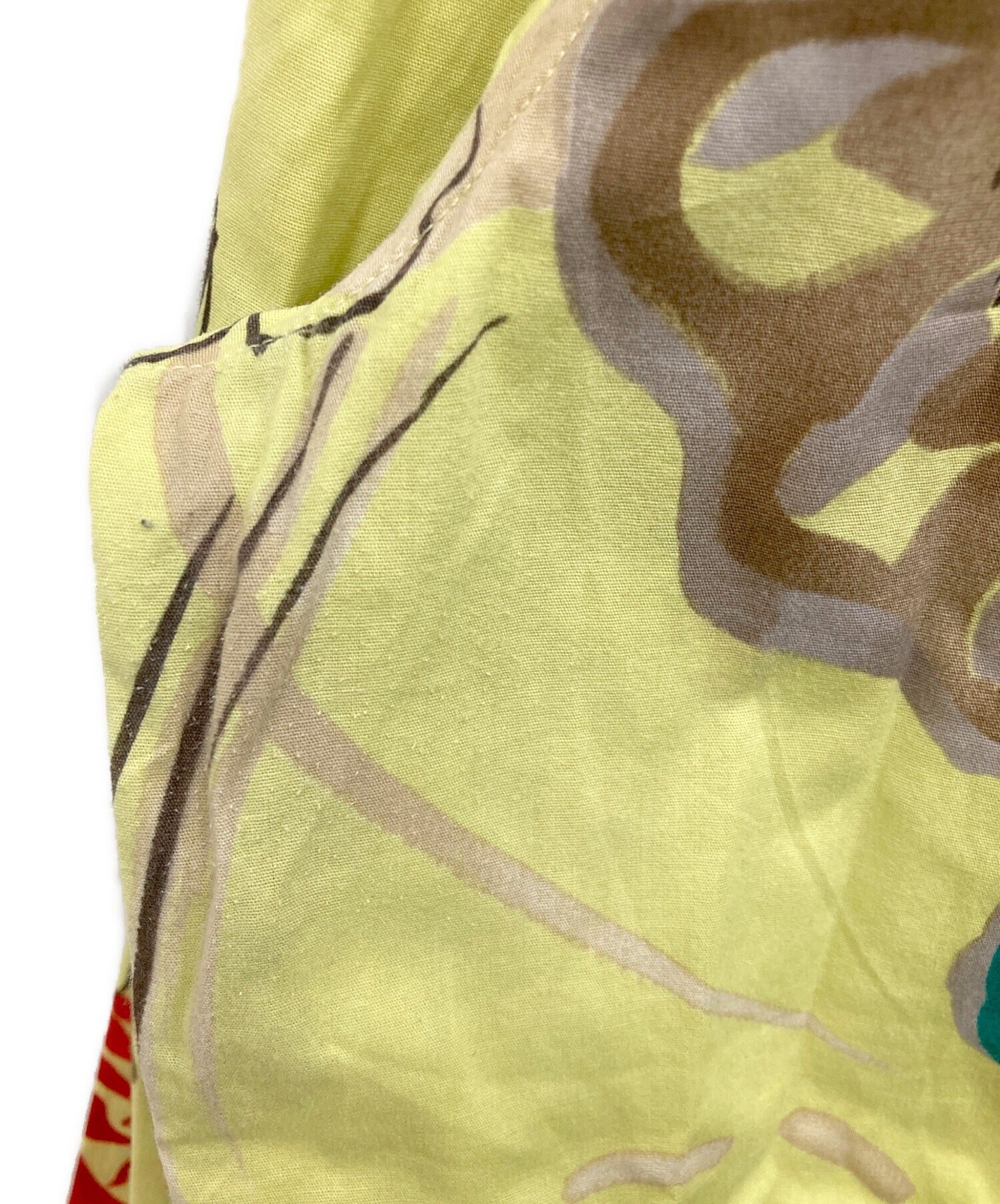 中古・古着通販】ETRO (エトロ) ボタニカル柄長袖シャツ 黄緑 サイズ