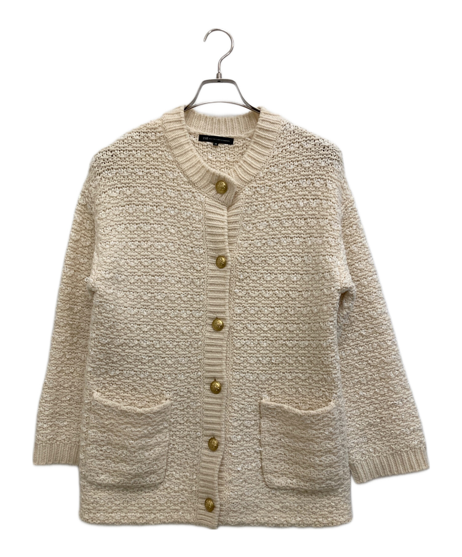 ニジュウサンク 23区 サイズ38 M アイボリー レディース 冬物 美品 コート 新品未使用 23区 ワイドパンツ 大きいサイズ オフホワイト 46 2XL