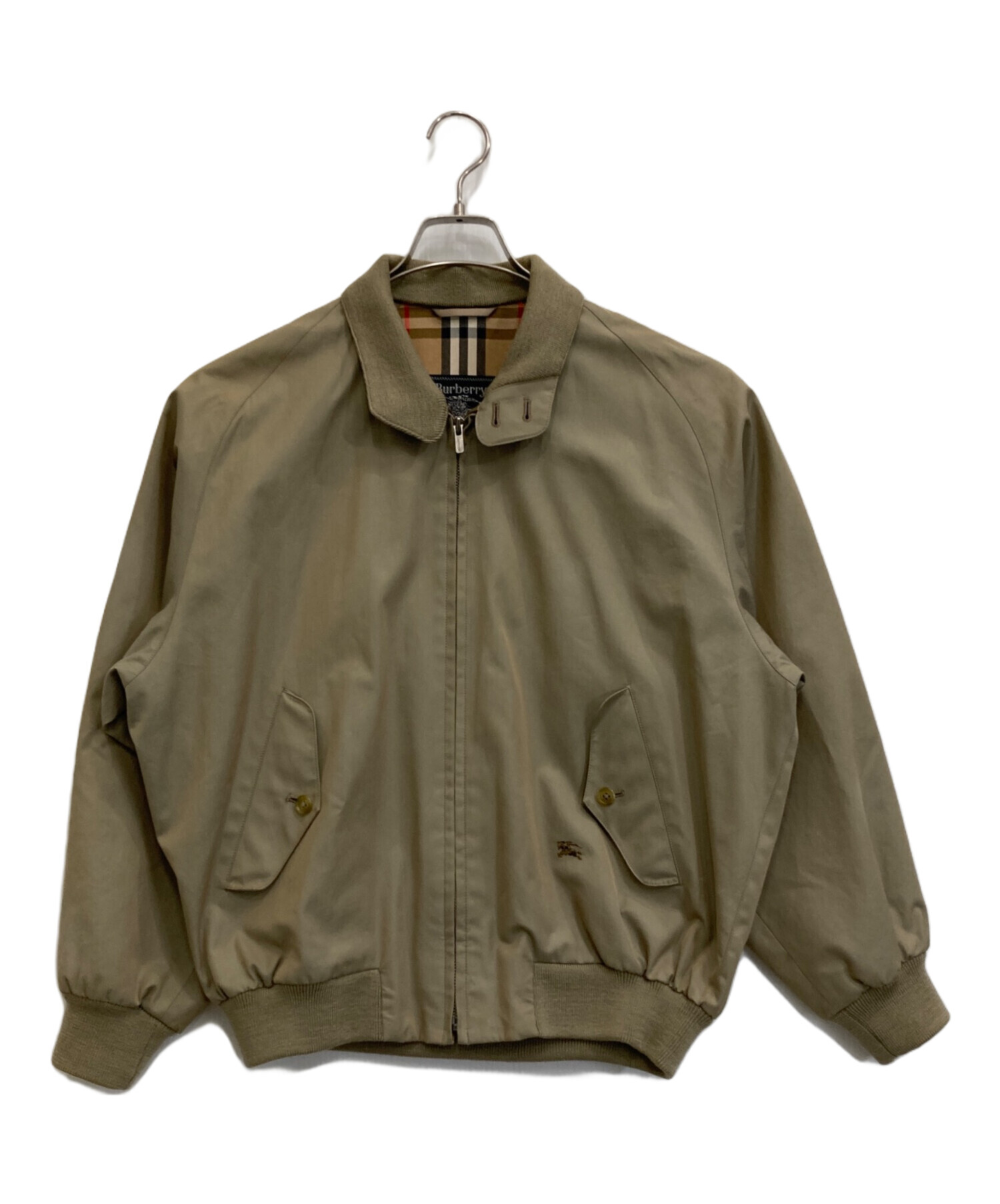 バーバリー　ブルゾン　ベージュ　USA　Mサイズ　オーバーサイズ BURBERRY - バーバリー ブルゾン ベージュ USA Mサイズ オーバーサイズ