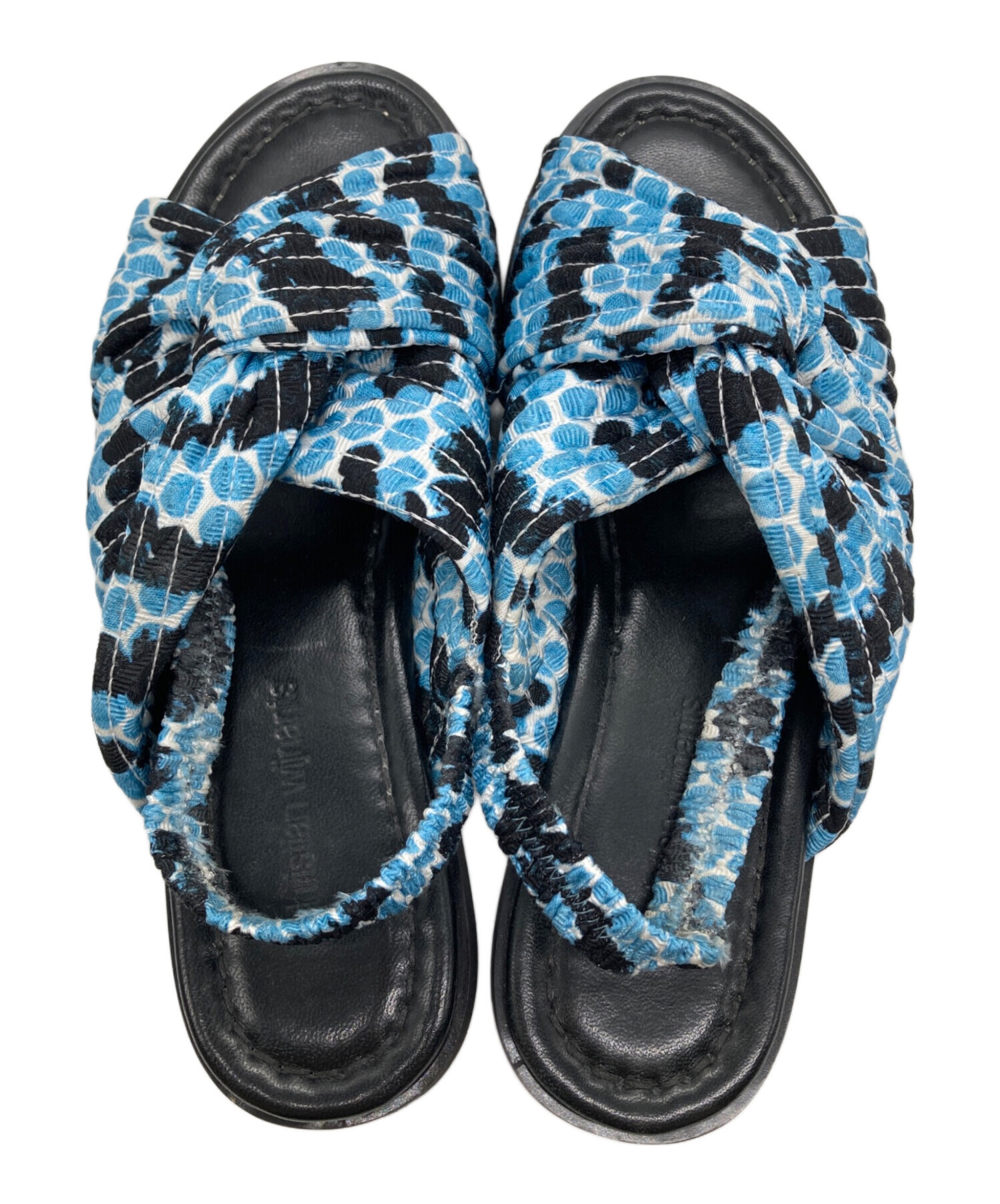 Hyusto サンダル EU43(28cm位) ピンク系x黒x青系等(総柄) 【古着】【中古】 中古・古着通販】christian wijnants (クリスチャン ワイナンツ