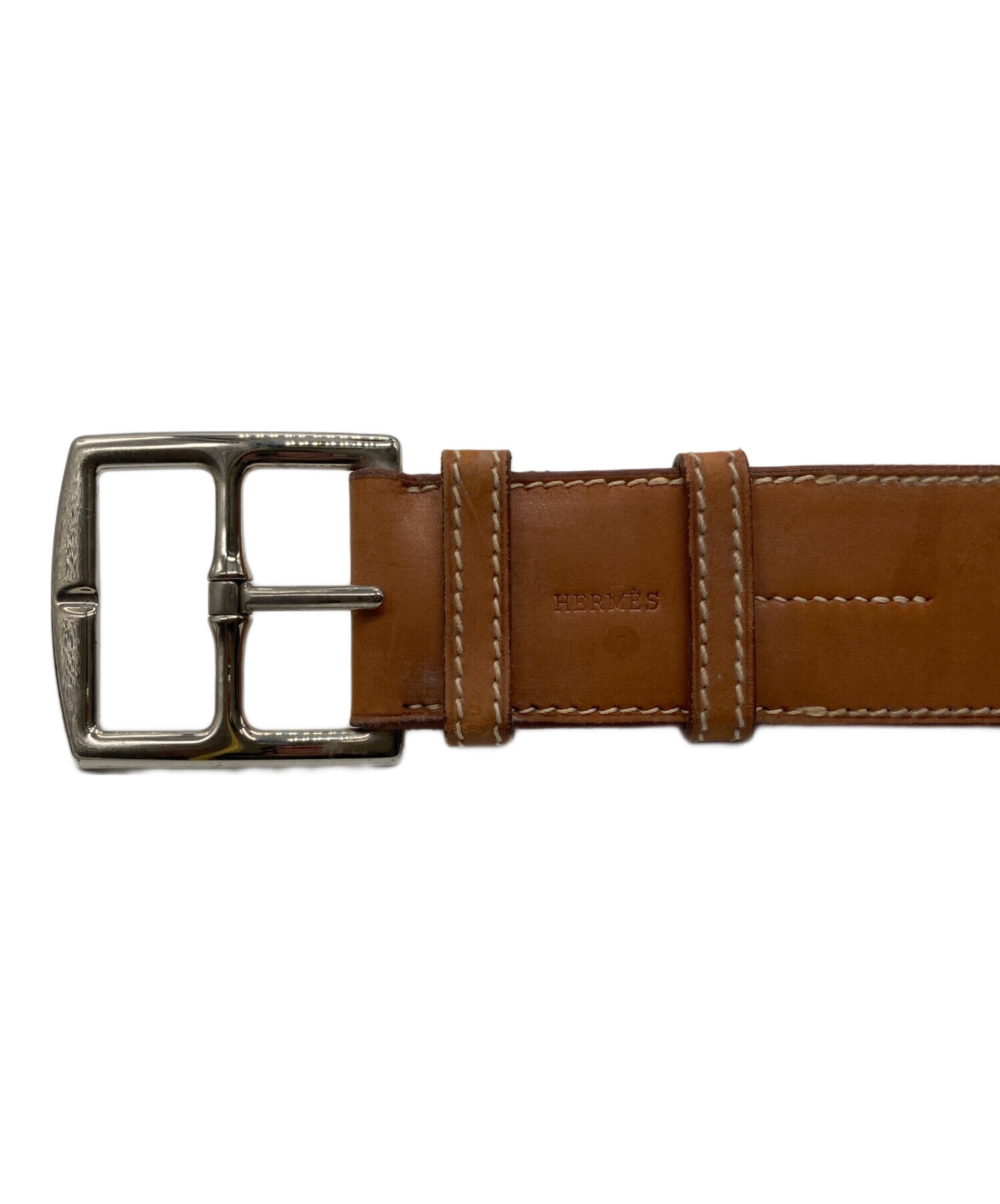 エルメス　HERMES 　レザー　茶色　ブラウン 中古・古着通販】HERMES (エルメス) レザーベルト ブラウン｜ブランド