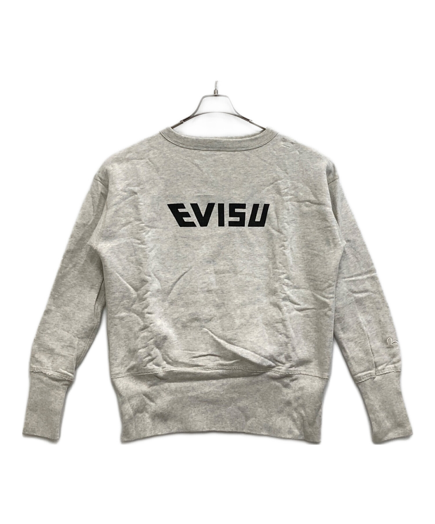 中古・古着通販】EVISU (エヴィス) ロゴ裏起毛スウェット ライトグレー 