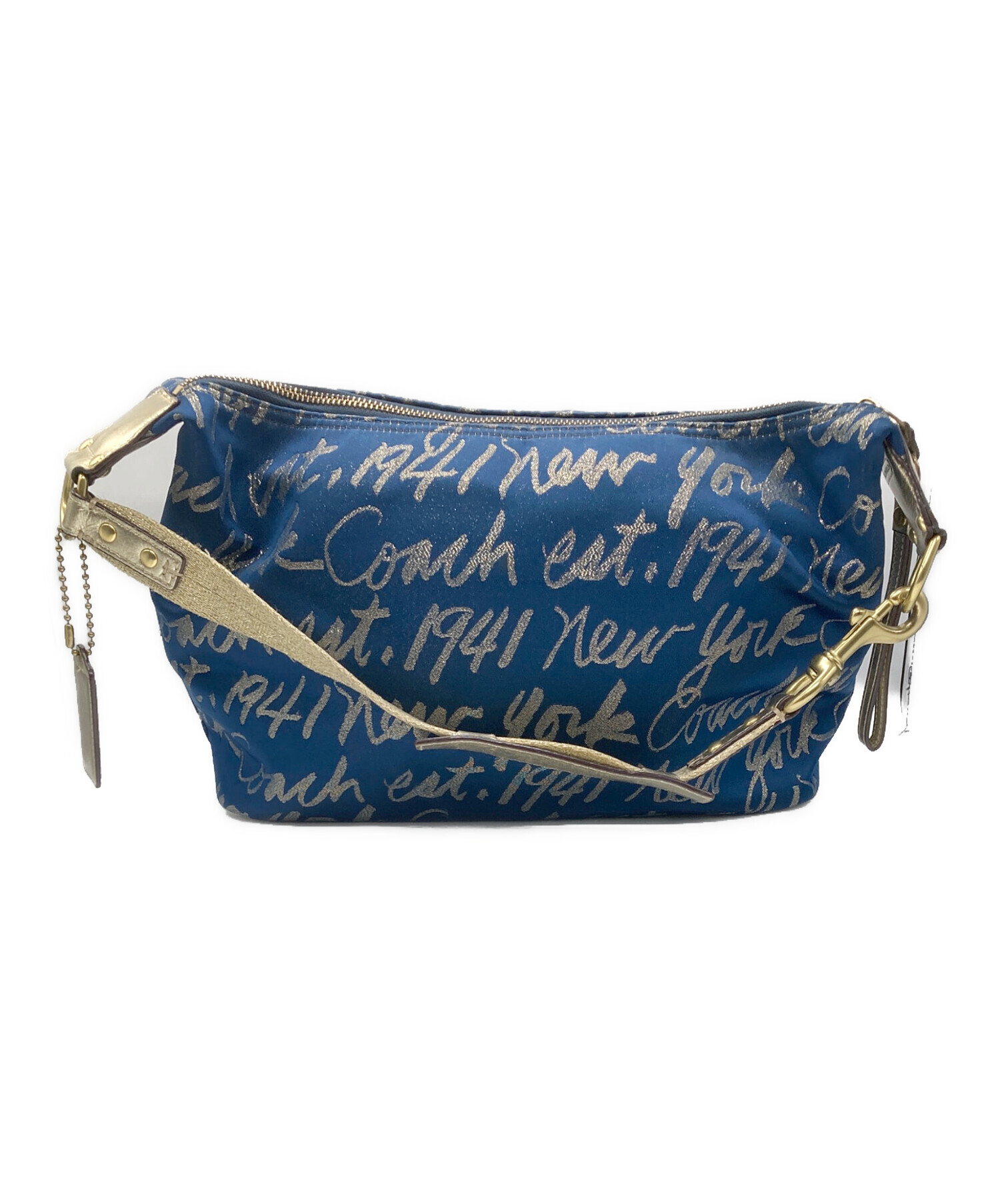 中古・古着通販】COACH (コーチ) ポピー ショルダーバッグ ネイビー