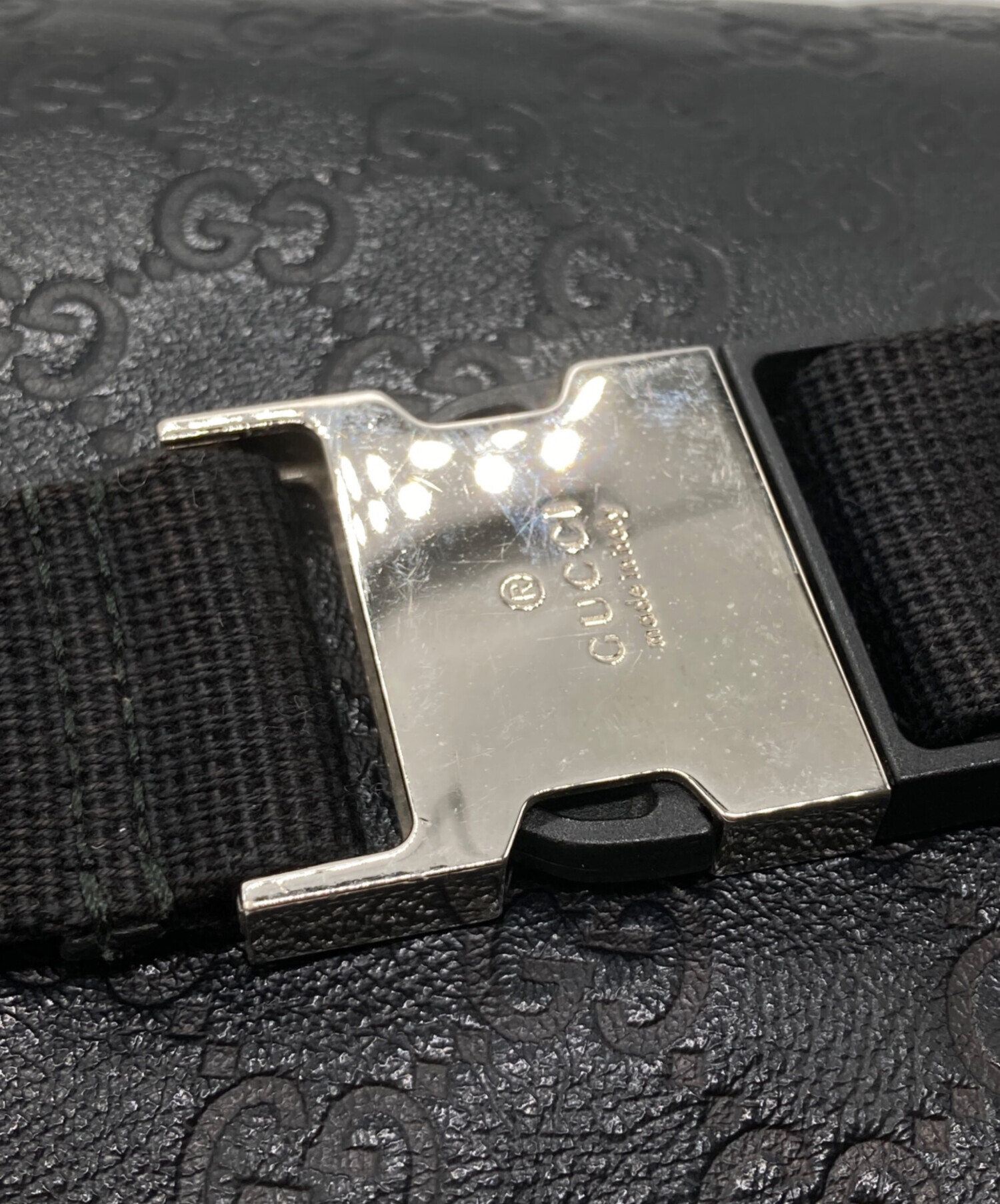 中古・古着通販】GUCCI (グッチ) ボディバッグ ブラック｜ブランド