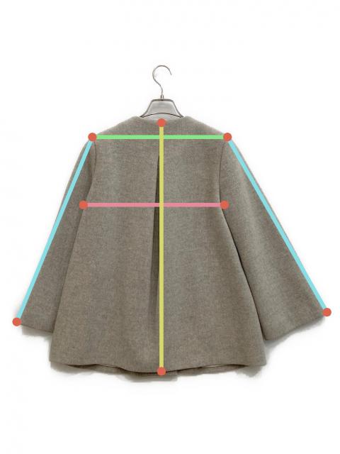 中古・古着通販】SHIPS (シップス) キーネックショートコート グレー