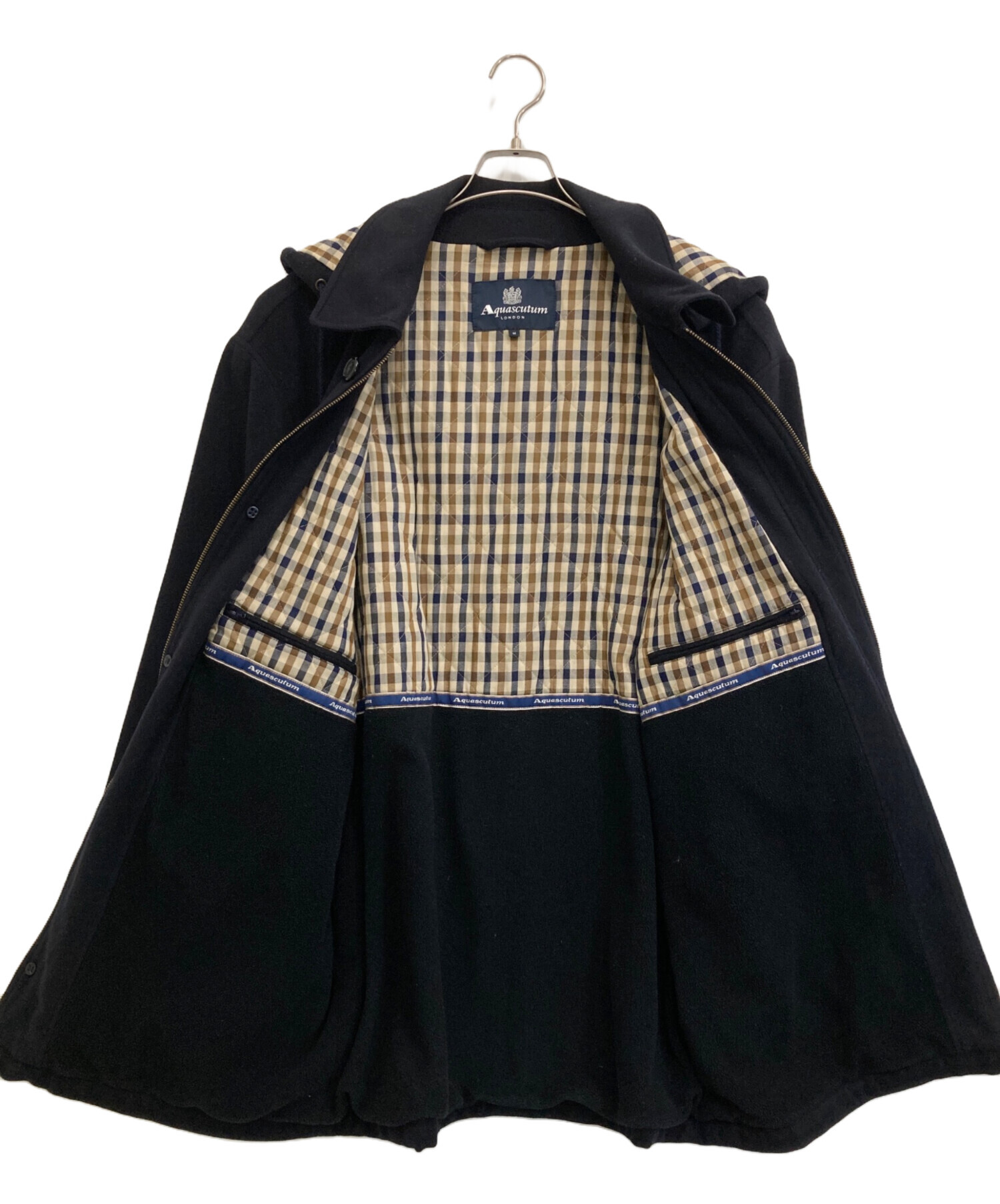 Aquascutum レトロ トラッド古着 カシミヤ100% ステンカラーコート 中古・古着通販】Aquascutum (アクアスキュータム) ヴィンテージ