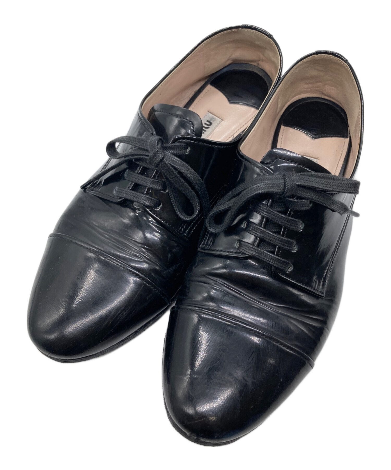 中古・古着通販】MIU MIU (ミュウミュウ) ビジューヒールパテント