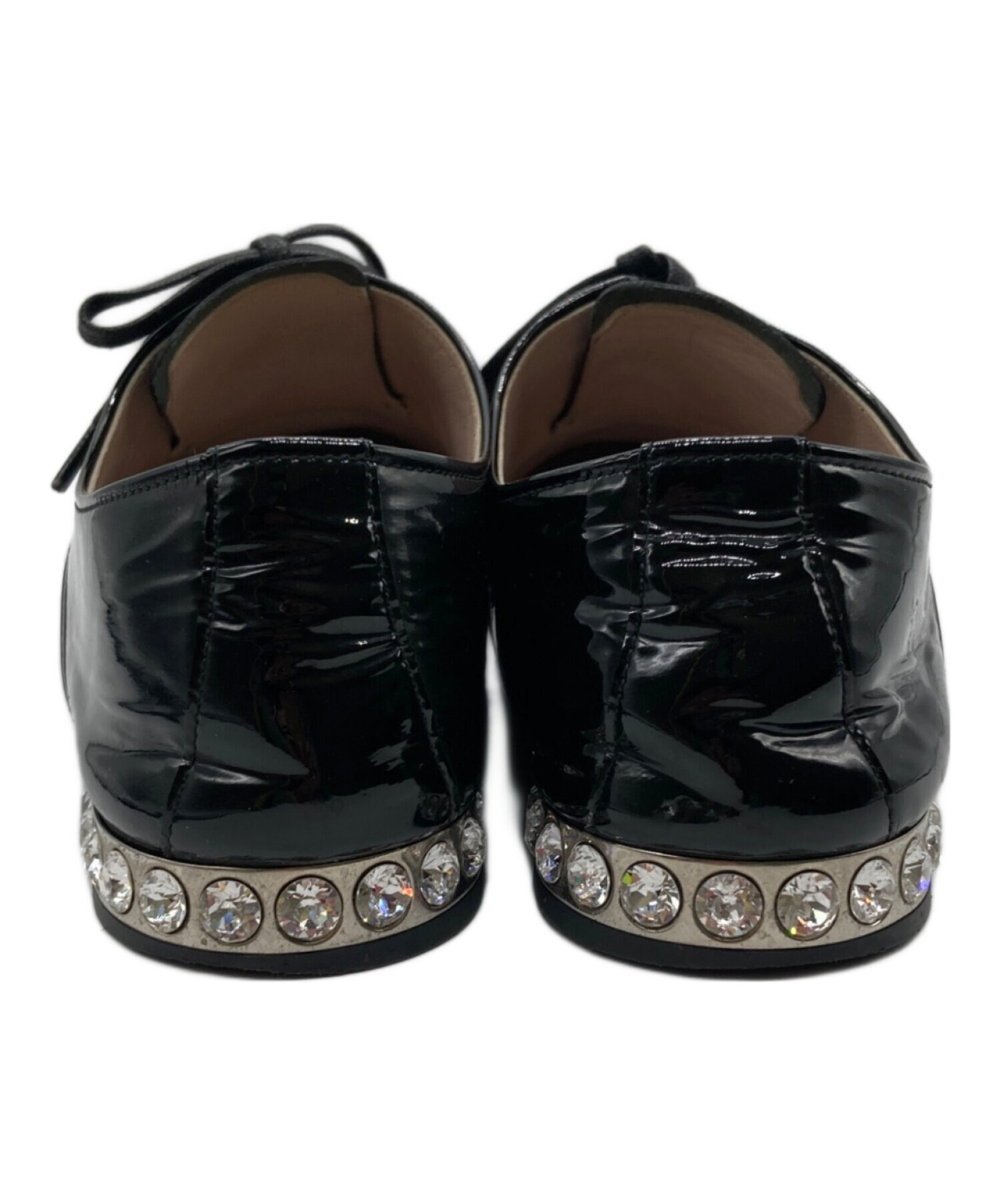 中古・古着通販】MIU MIU (ミュウミュウ) ビジューヒールパテント 
