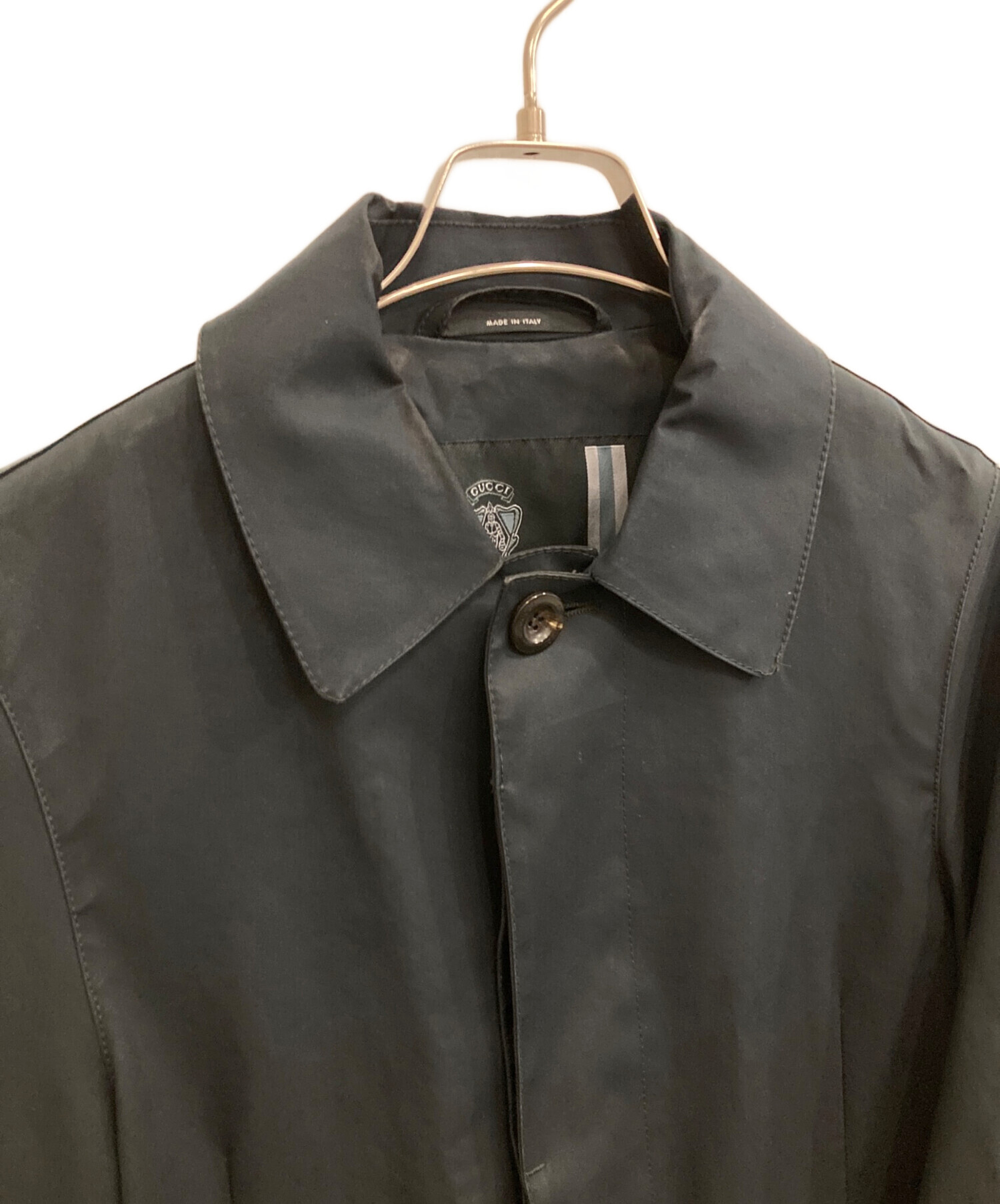 GUCCI 2021 ミケーレ チェック ステンカラーコート 44 中古・古着通販