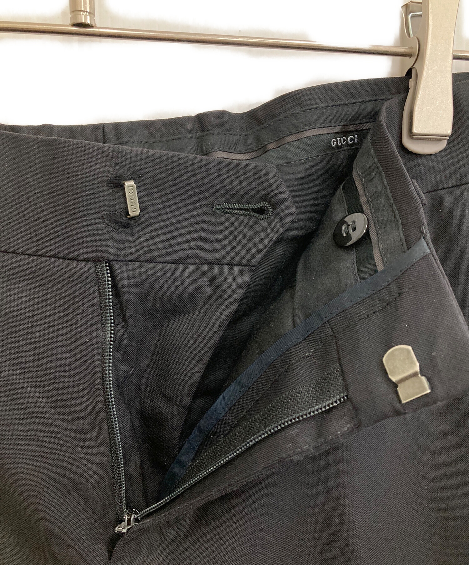 中古・古着通販】GUCCI (グッチ) スラックス ブラック サイズ:44