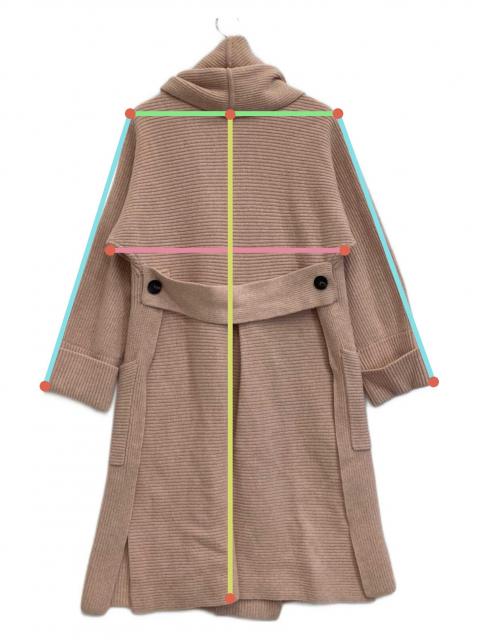 中古・古着通販】EPOCA (エポカ) ウールニットコート ピンク サイズ:40