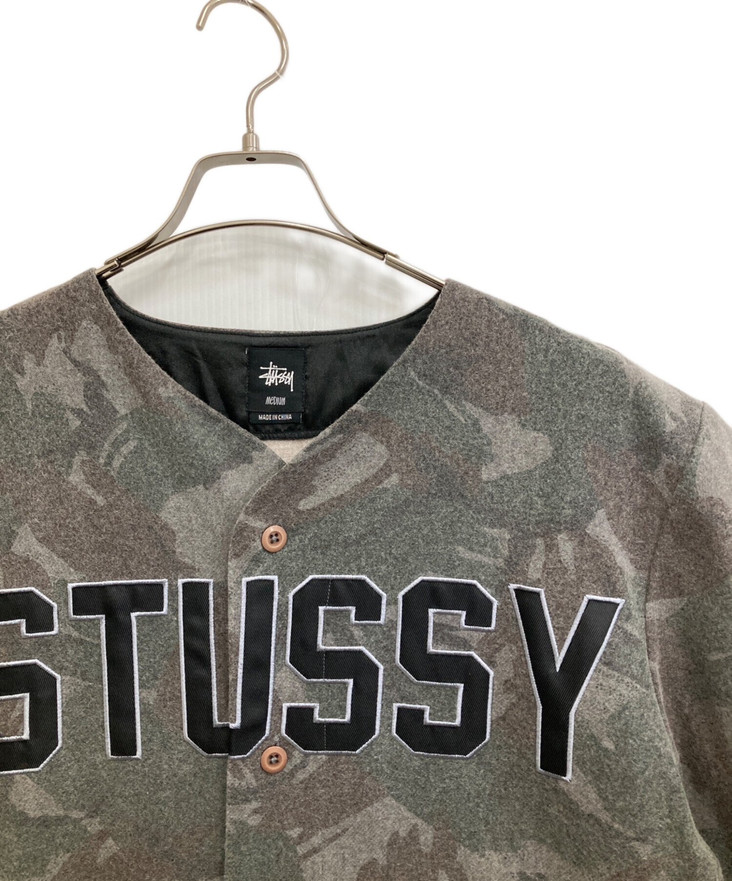 中古・古着通販】stussy (ステューシー) ベースボールシャツ オリーブ