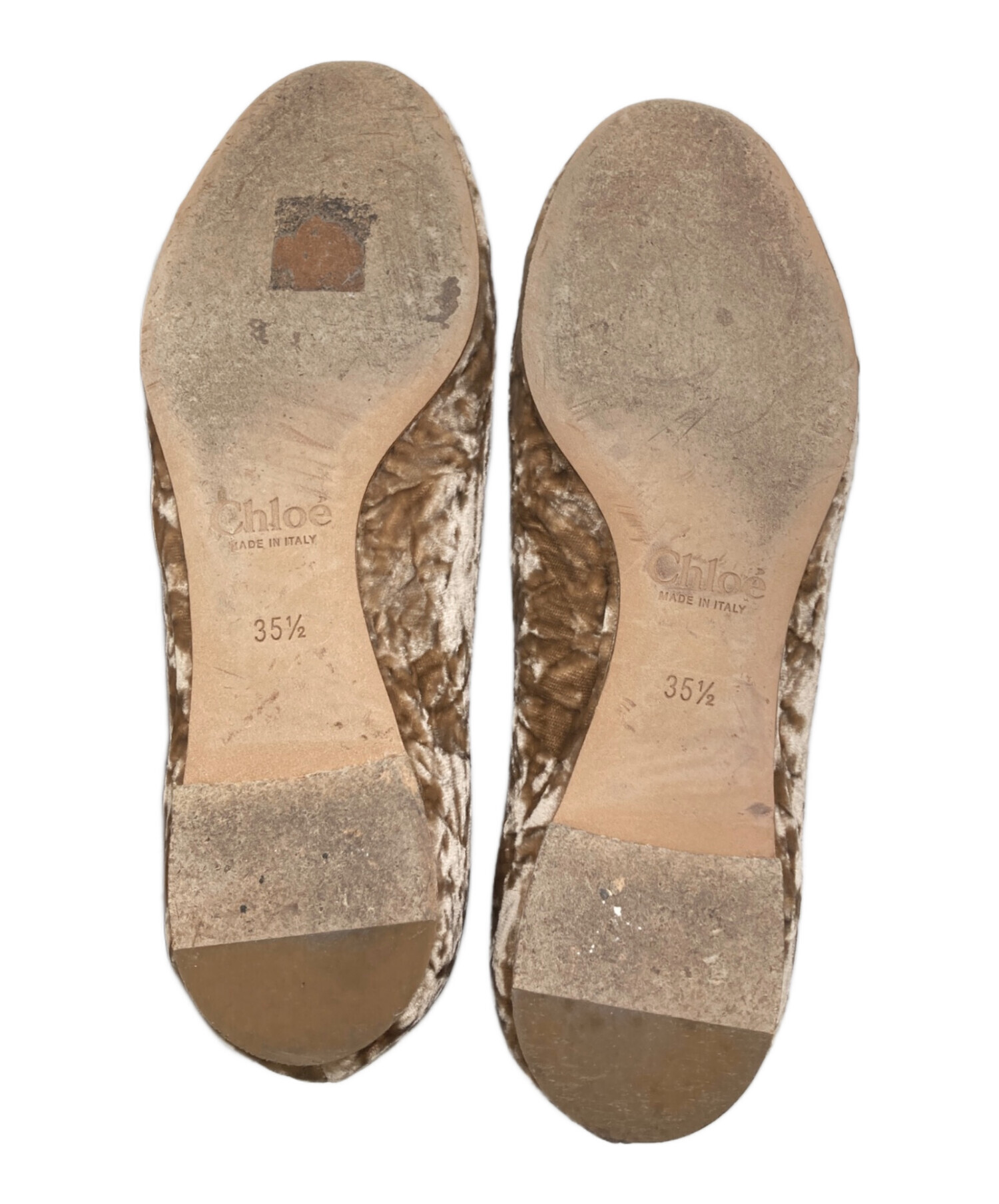 中古・古着通販】Chloe (クロエ) フラットシューズ ブラウン 中古・古着通販】Chloe (クロエ) フラットシューズ ブラウン