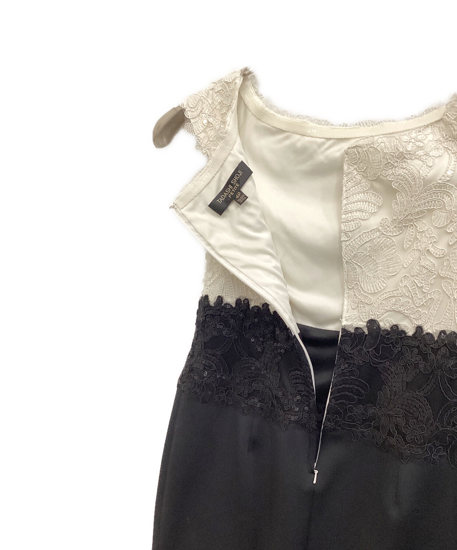 タダシショージ ホワイトレースノースリーブワンピース 中古・古着通販】TADASHI SHOJI (タダシ ショージ) ひざ丈ノースリーブ