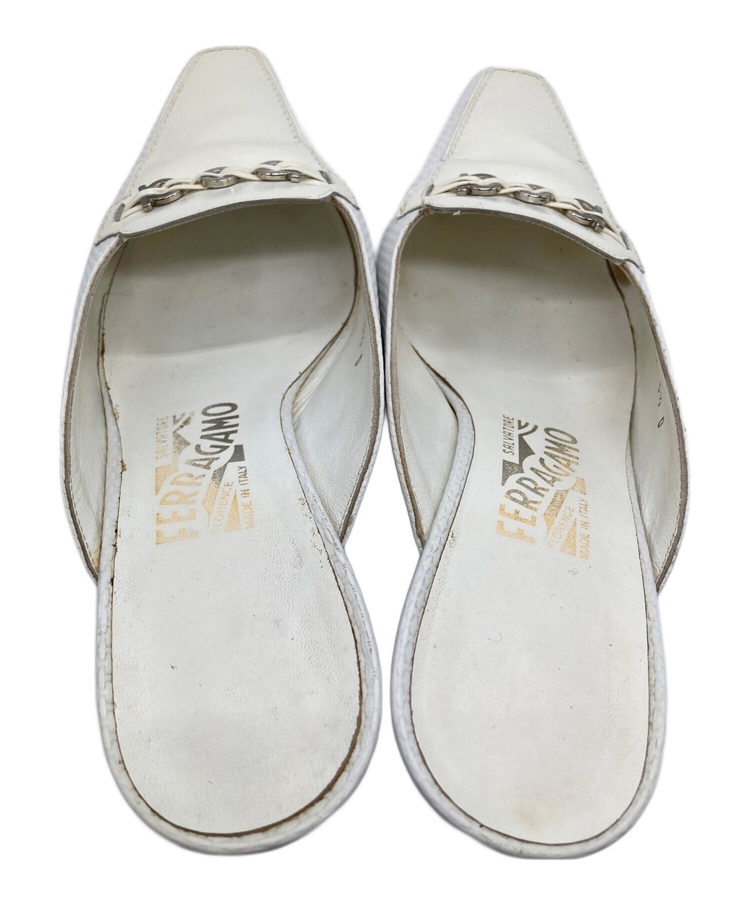 【未使用品】サルヴァトーレフェラガモ　ミュール 5 1/2 D ブラック 中古・古着通販】Salvatore Ferragamo (サルヴァトーレ フェラガモ