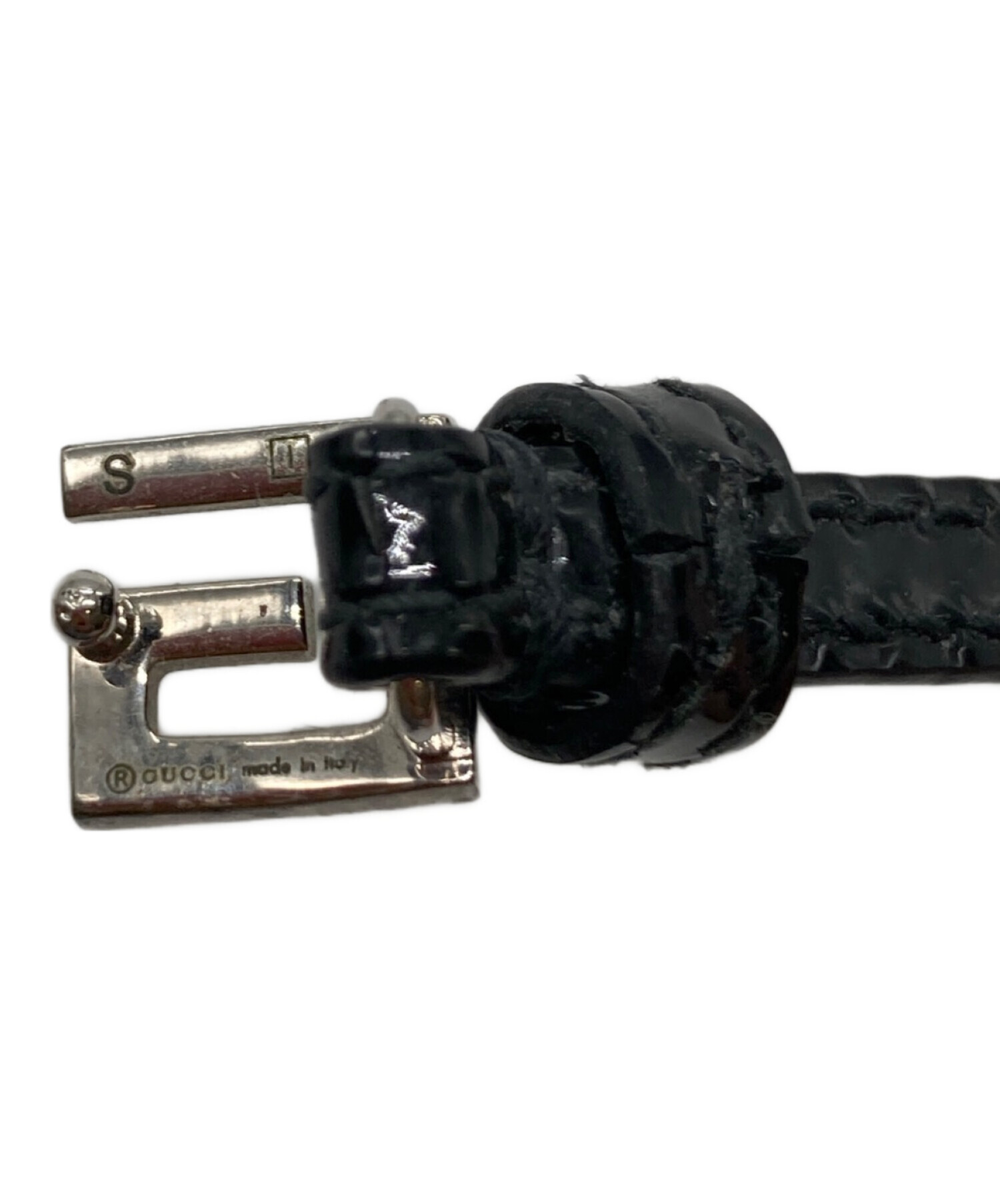 中古・古着通販】GUCCI (グッチ) クリスタルGブレスレット ブラック