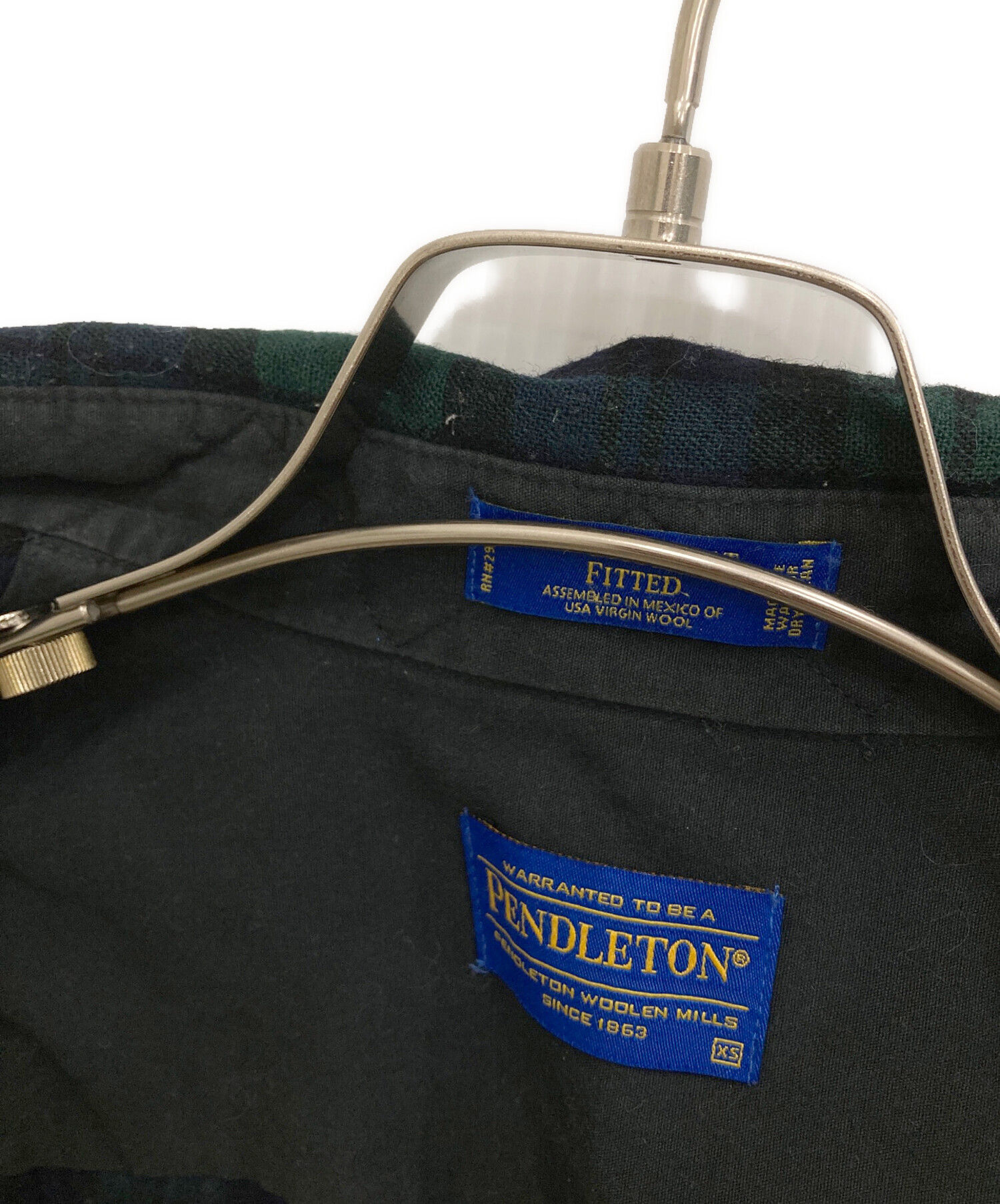 中古・古着通販】PENDLETON (ペンドルトン) ウールシャツ ネイビー