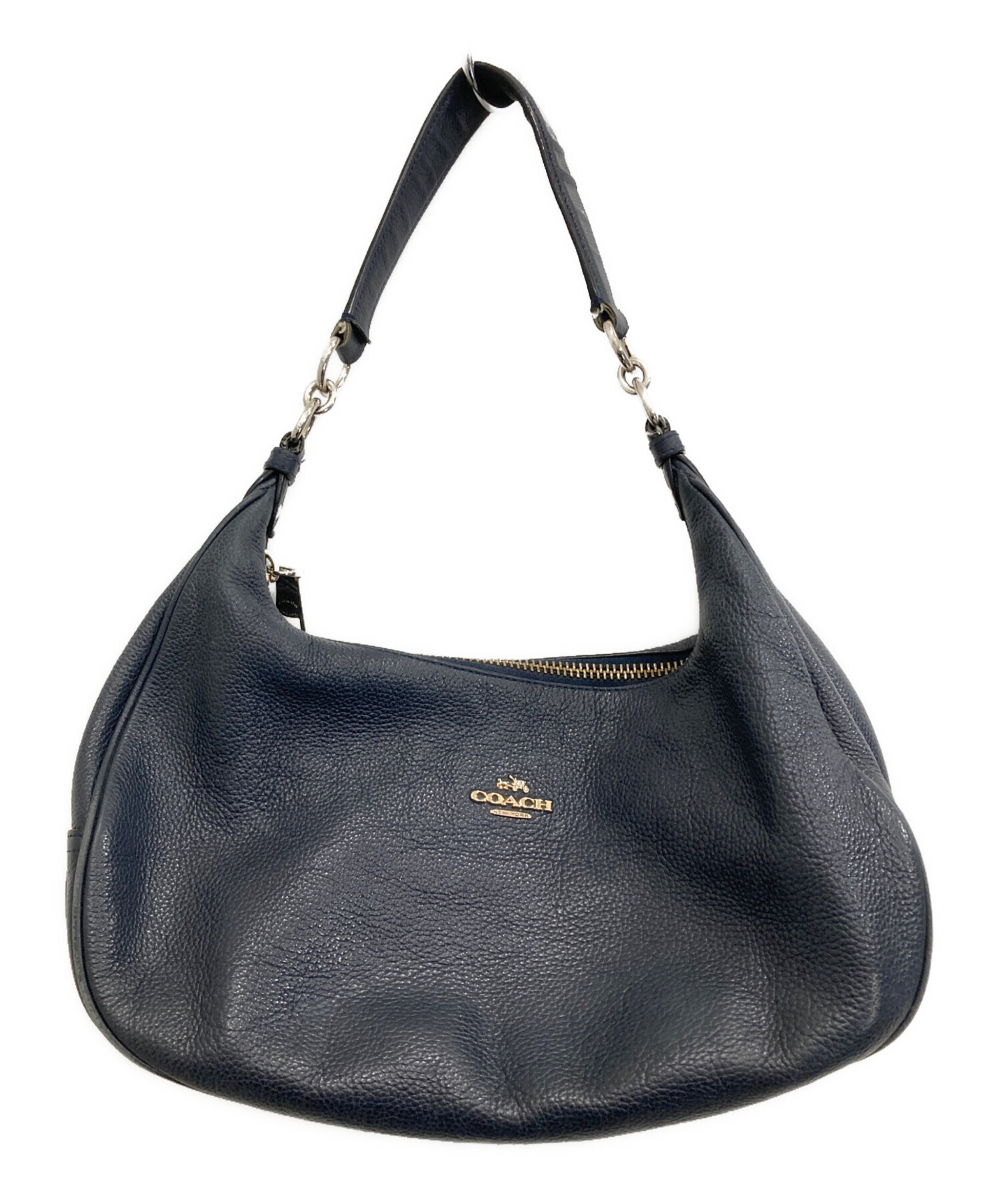 COACH (コーチ) レザーワンショルダーバッグ ネイビー 493 COACH