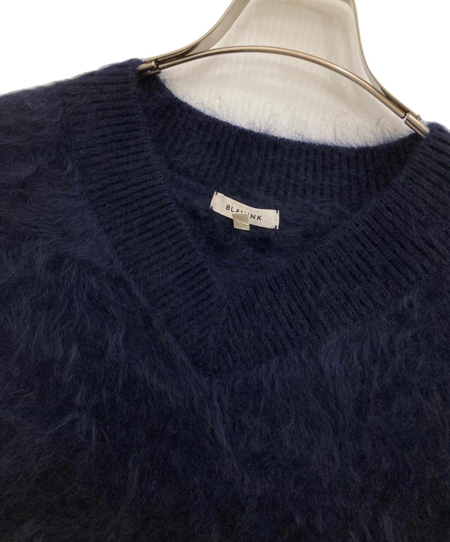 中古・古着通販】BLAMINK (ブラミンク) カシミヤニットベスト ネイビー