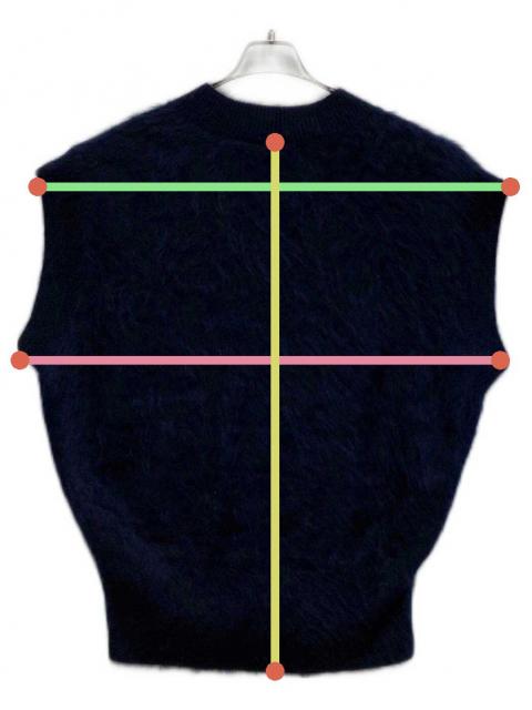 中古・古着通販】BLAMINK (ブラミンク) カシミヤニットベスト ネイビー